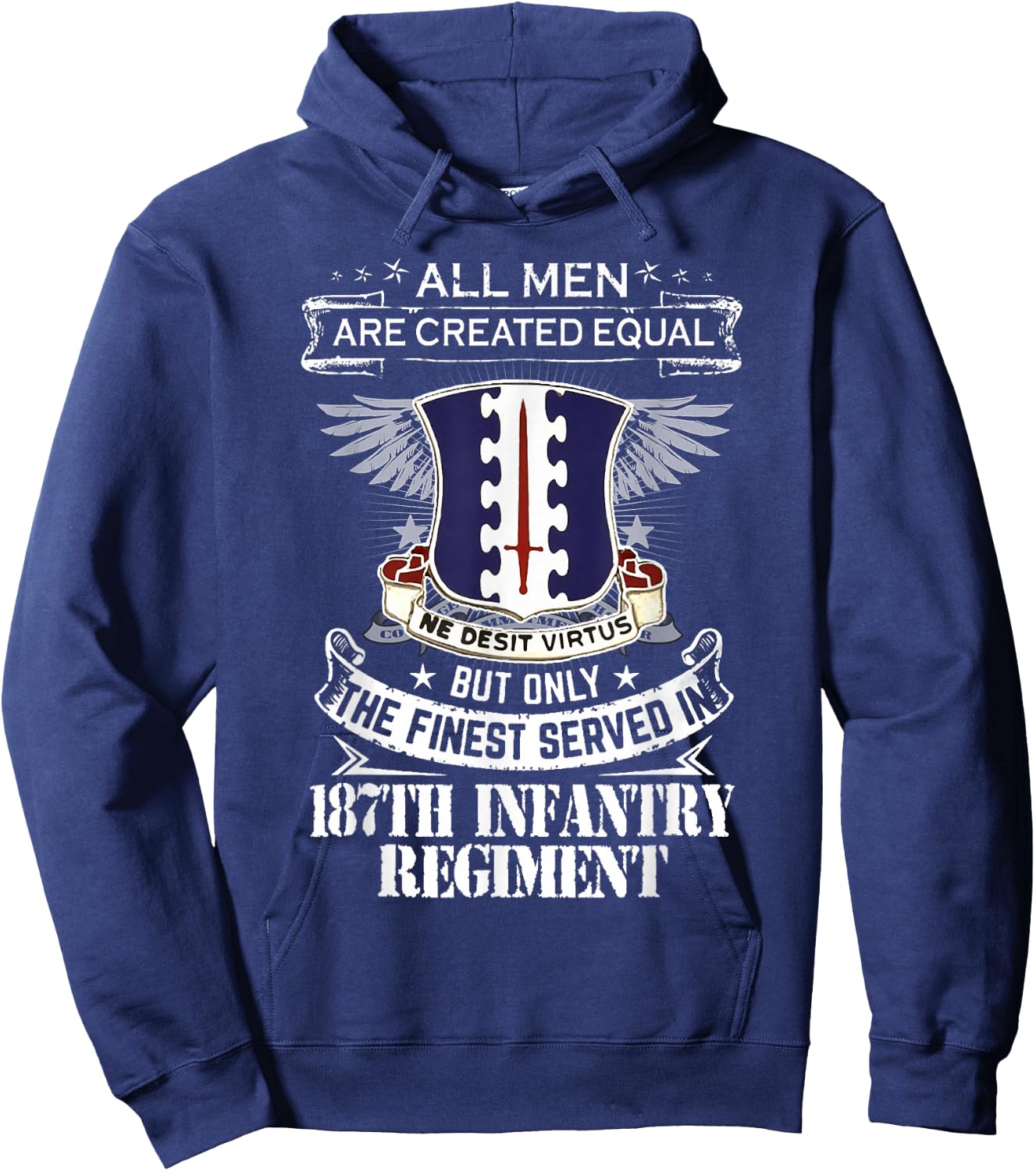 187th Infantry Regiment US Army Hoodie - Hoodie | Navy