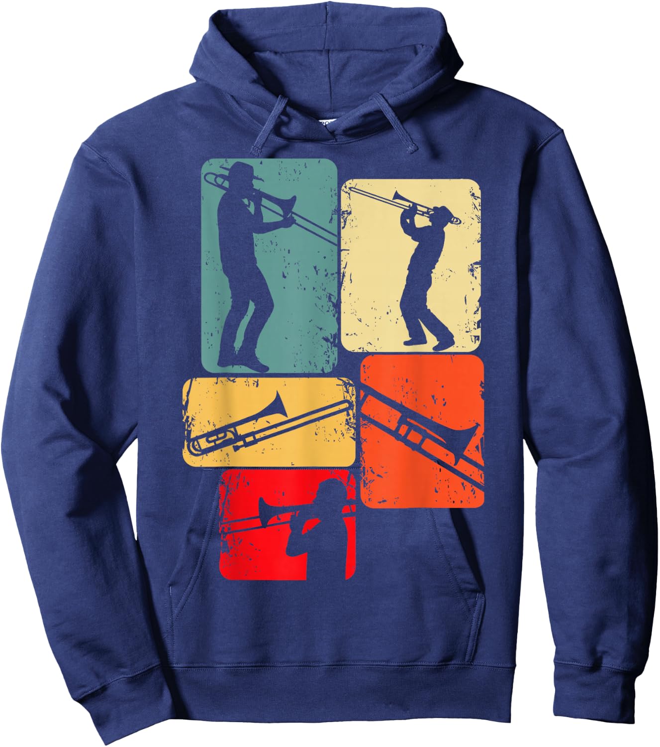 Trombone Trombonist Musician Jazz Boys Men Hoodie - Hoodie | Navy