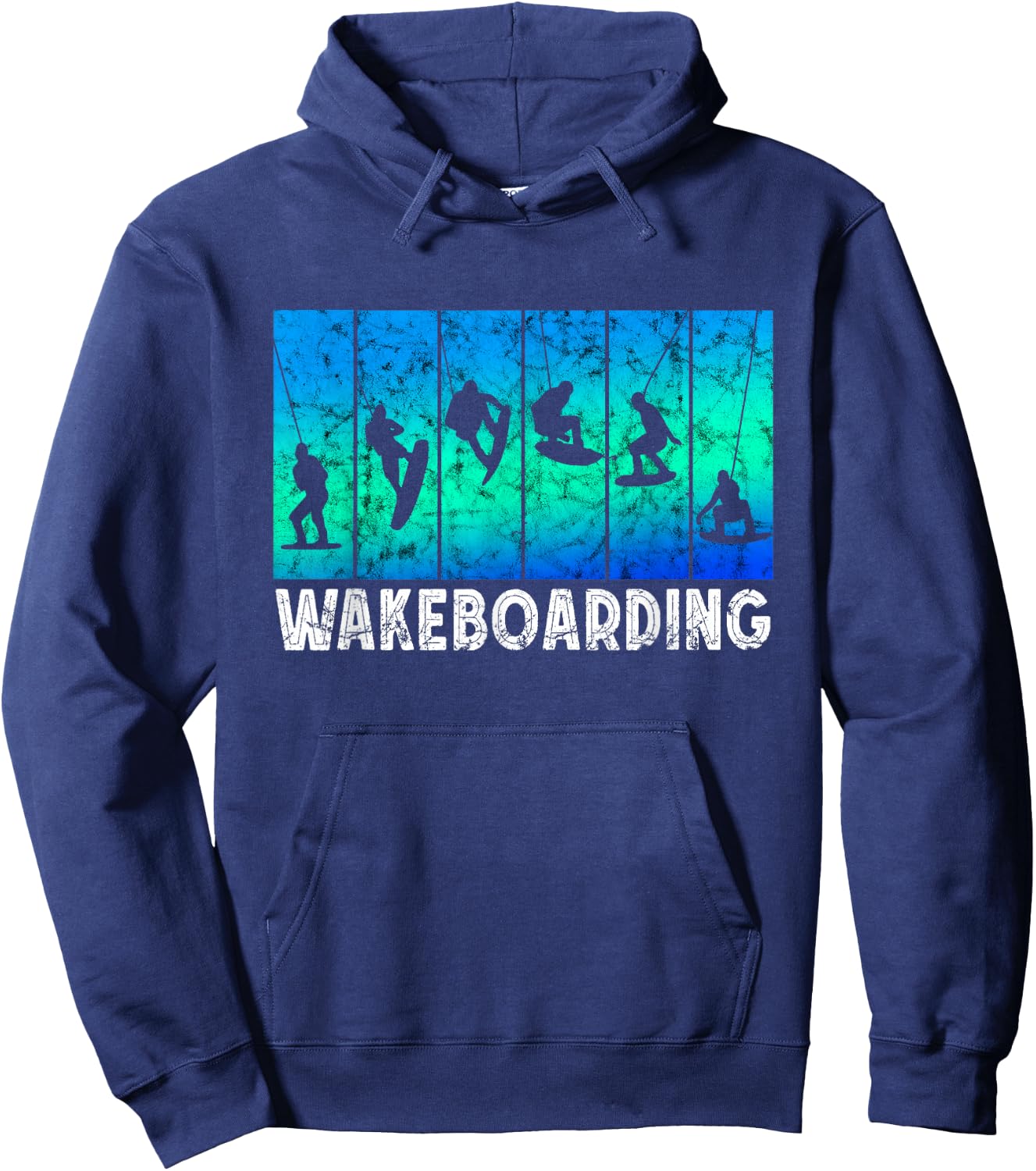 Wakeboarding Vintage Wakeboarder Wakesurfing Wakeboard Hoodie - Hoodie | Navy