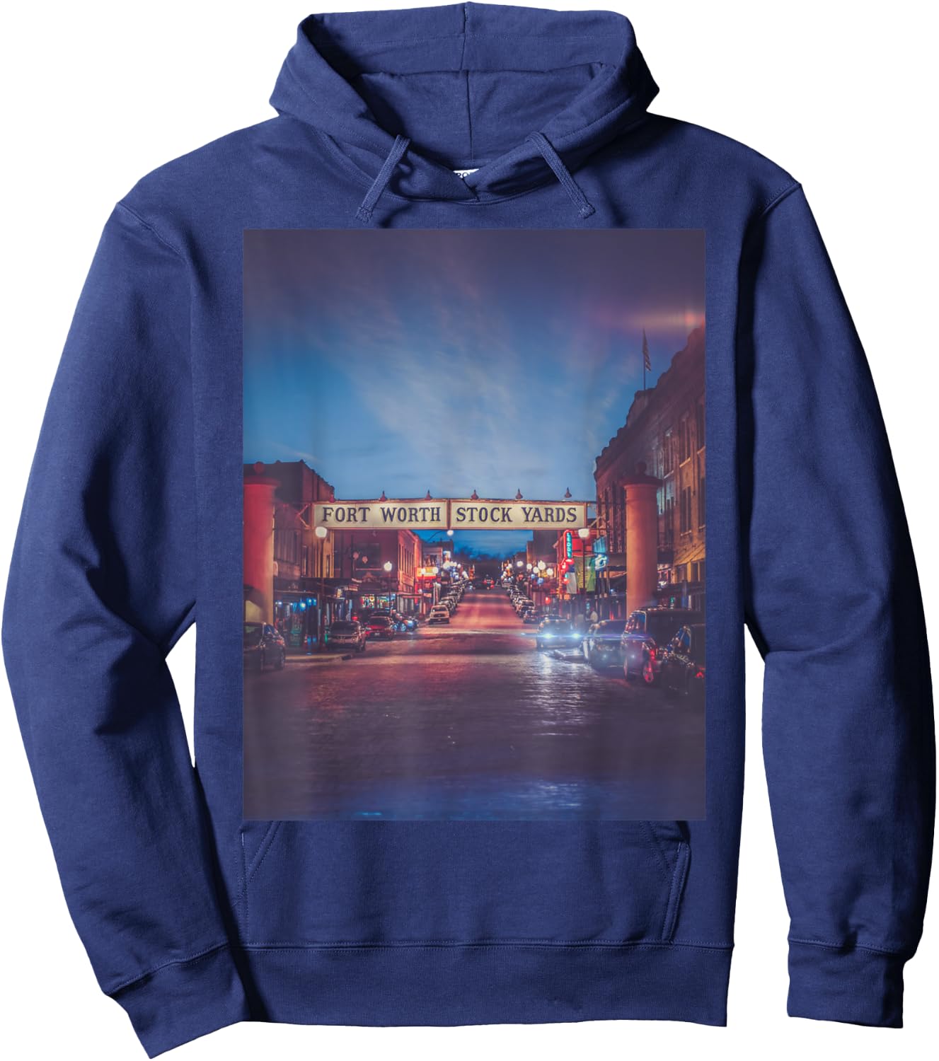 Fort Worth Stockyards Cowboy Design Texas Hoodie - Hoodie | Navy