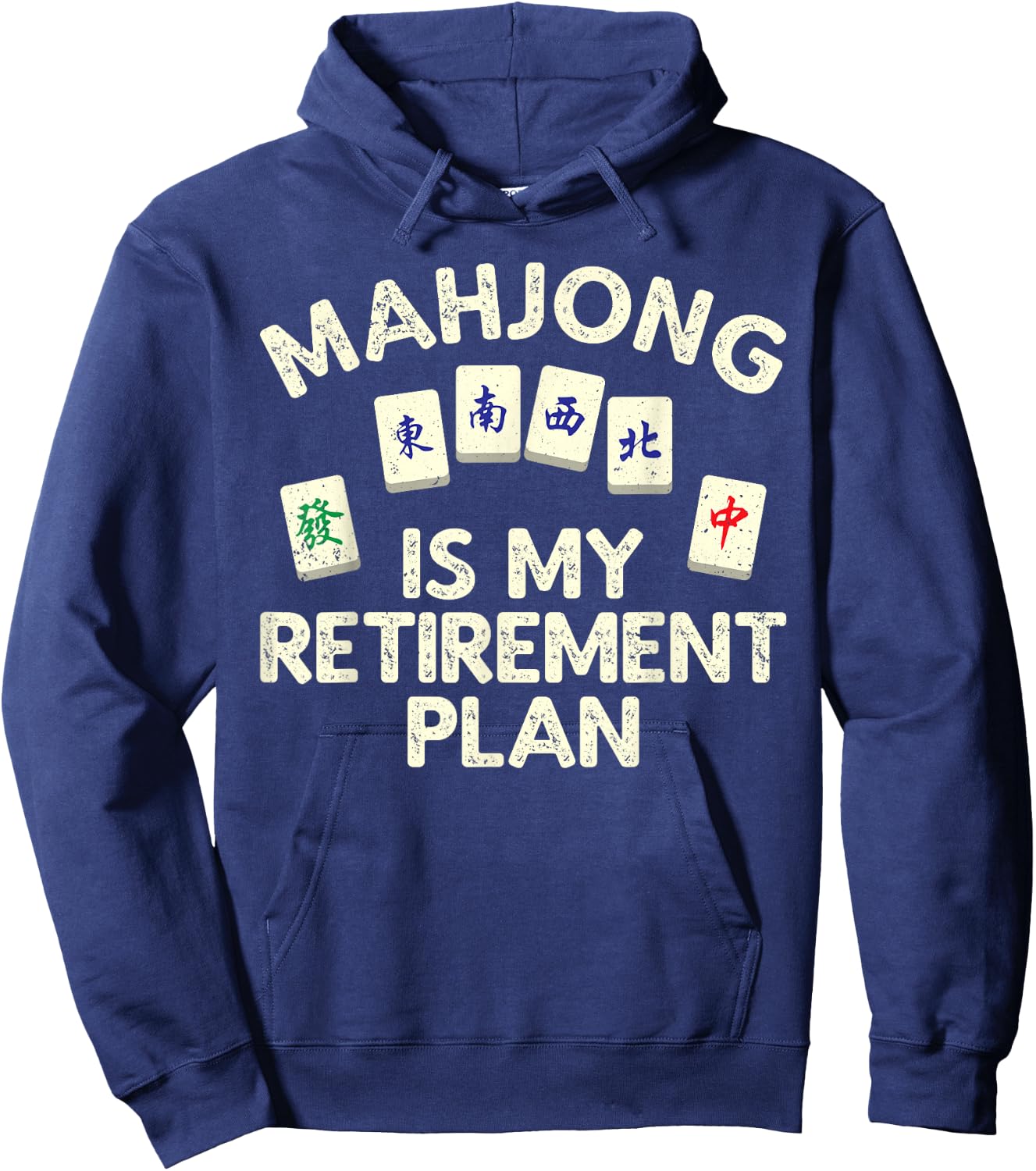 Funny Mahjong Design Women Mahjong Player Retirement Hoodie - Hoodie | Navy