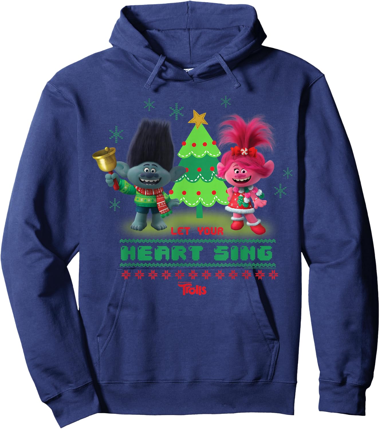 DreamWorks Trolls Poppy & Branch Let Your Heart Sing Hoodie - Hoodie | Navy