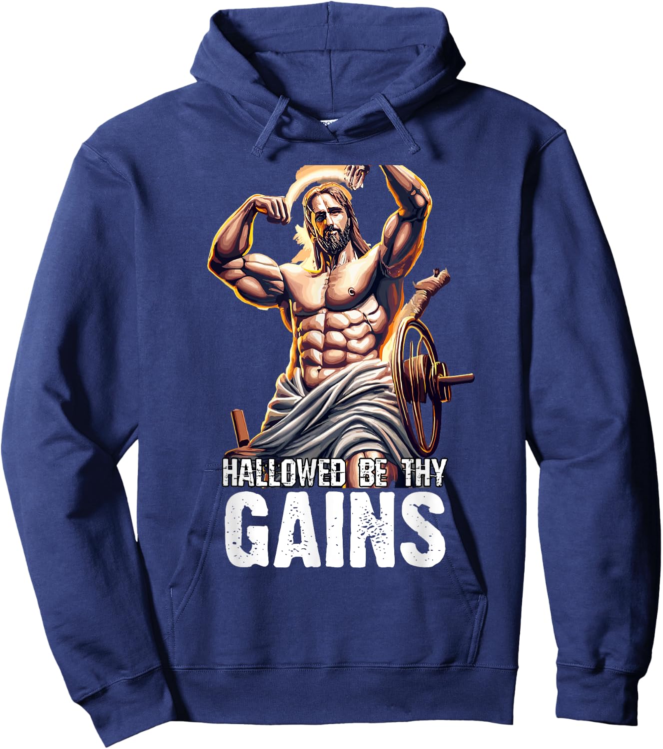 Hallowed Be Thy Gains Hoodie - Hoodie | Navy