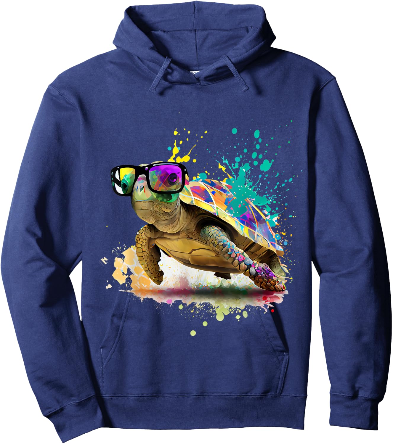 Turtle sunglasses vacation costume ocean lover pet Hoodie - Hoodie | Navy