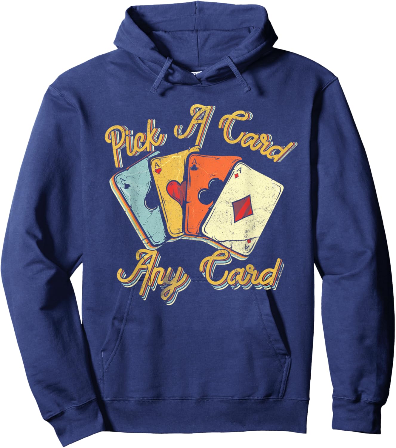Cool Magician Pick A Card Magic Poker Game Any Cards Hoodie - Hoodie | Navy