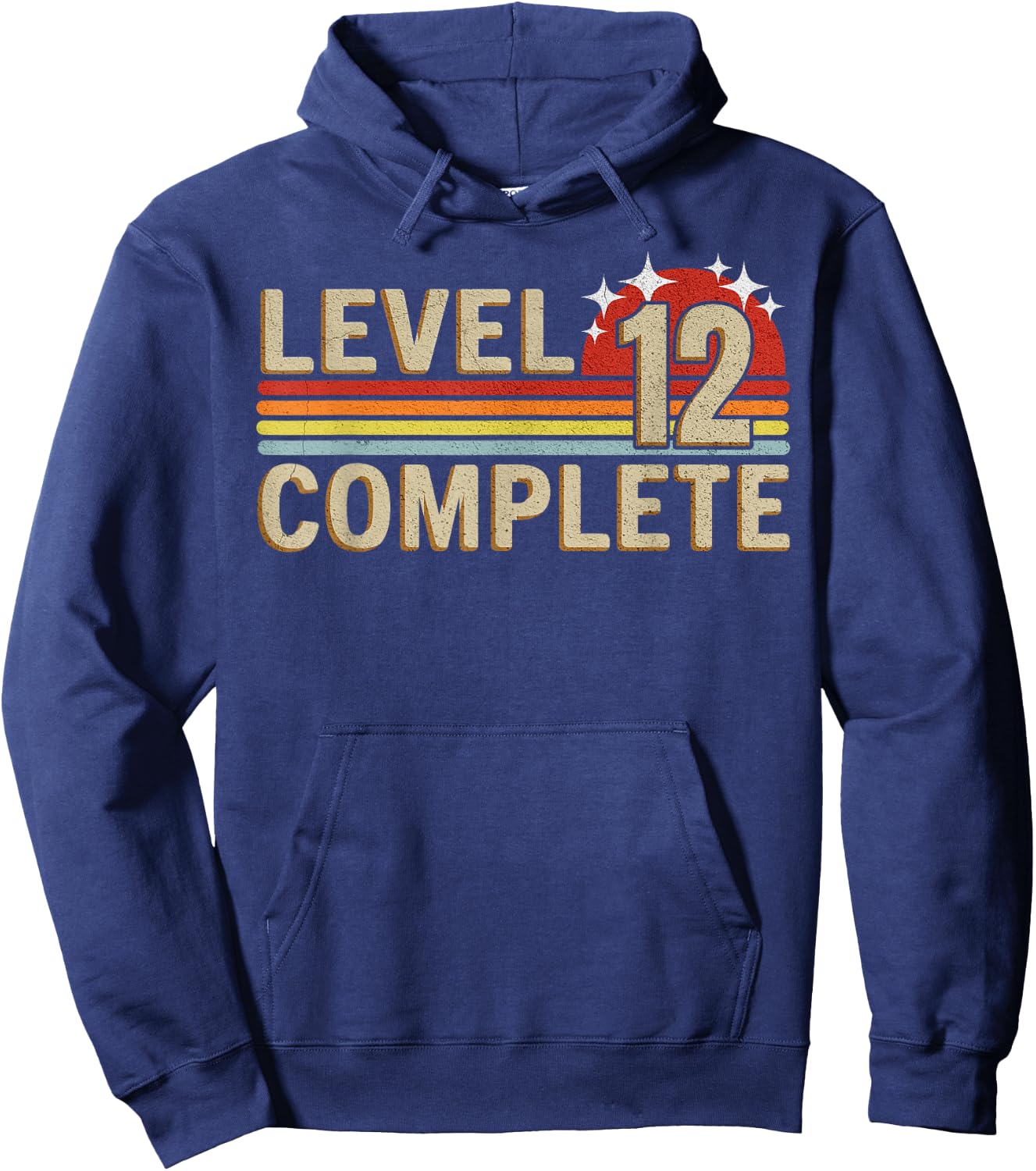 Level 12 Complete Gaming Vintage 12 Years Wedding Hoodie - Hoodie | Navy