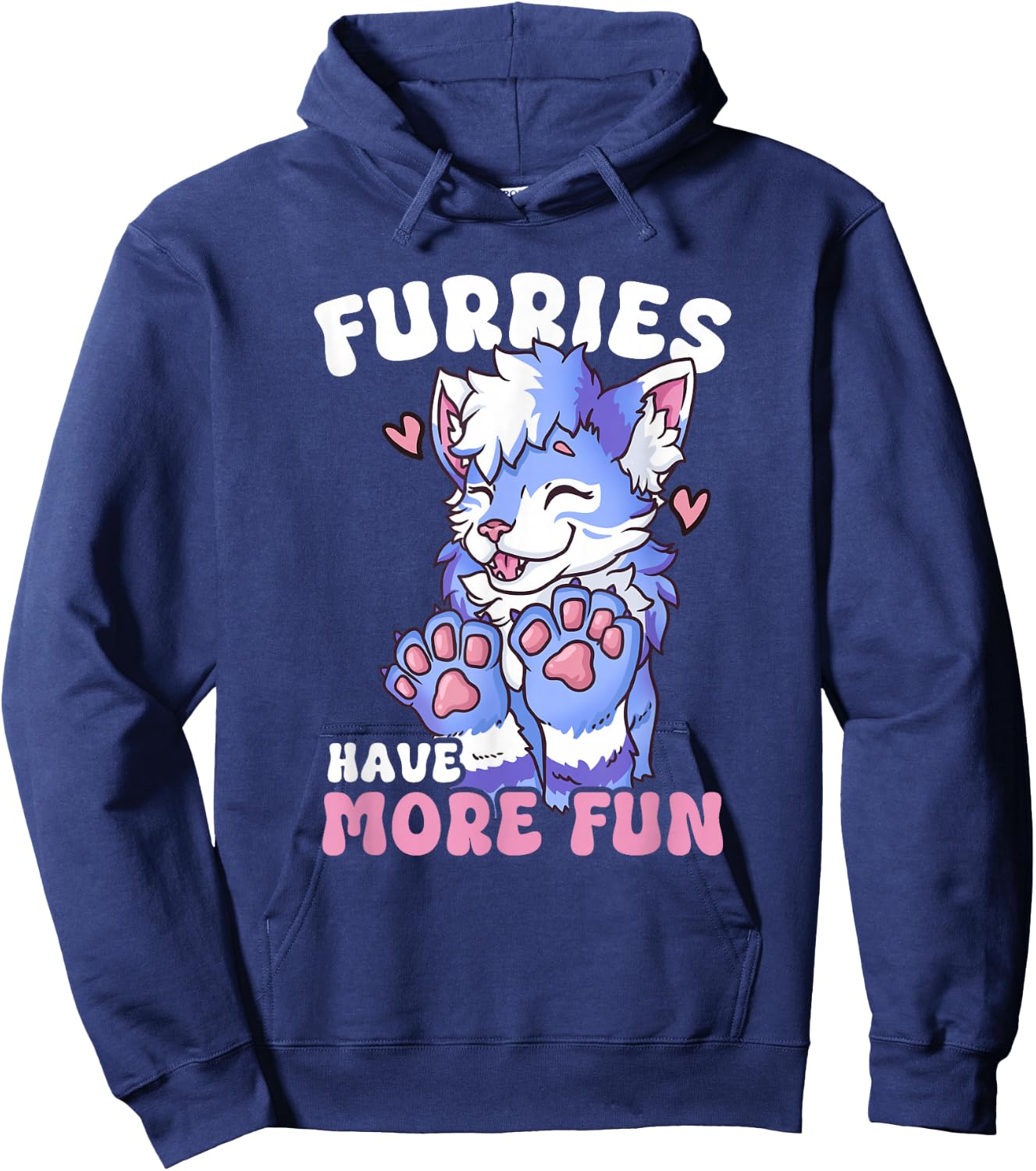 Furries Have More Fun I Fox Cosplay Furry Fandom Hoodie - Hoodie | Navy
