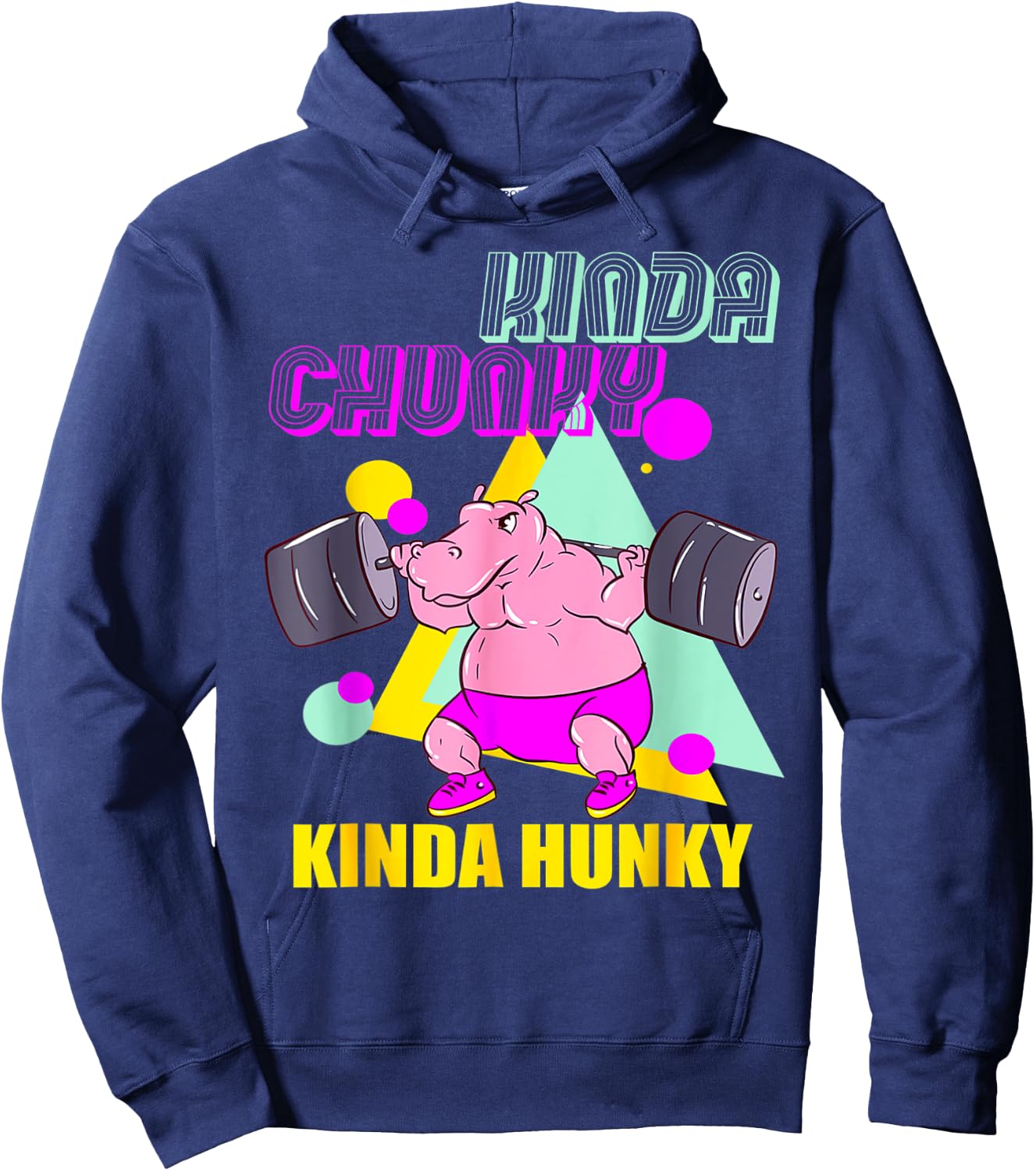 Kinda Chunky Kinda Hunky And Body Building Gym Hoodie - Hoodie | Navy