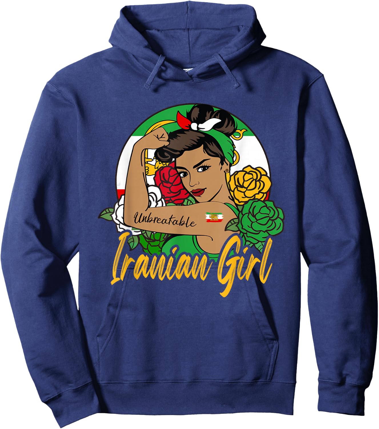 Iran Iranian For Girl Flag Lion Persian Hoodie - Hoodie | Navy
