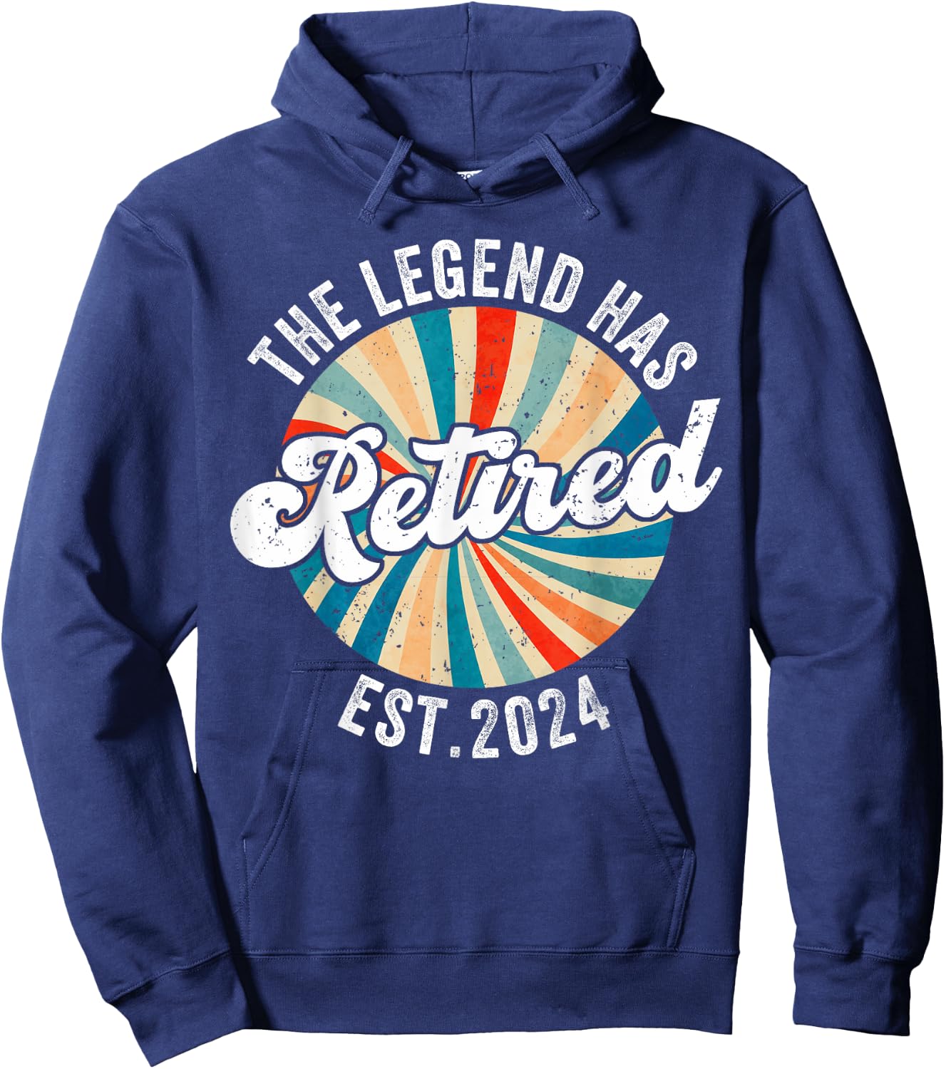 The Legend Has Retired 2024 Funny Retirement Men Hoodie - Hoodie | Navy
