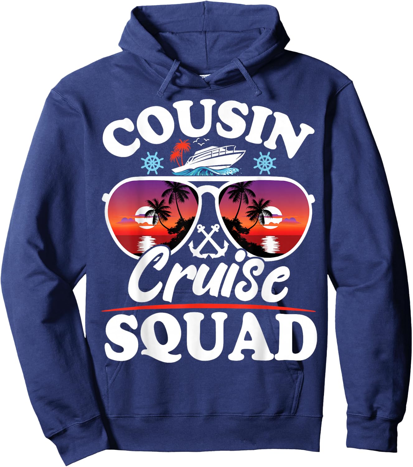 Cousin Cruise Squad 2025 Cruise Ship Party Group Vacation Hoodie - Hoodie | Navy