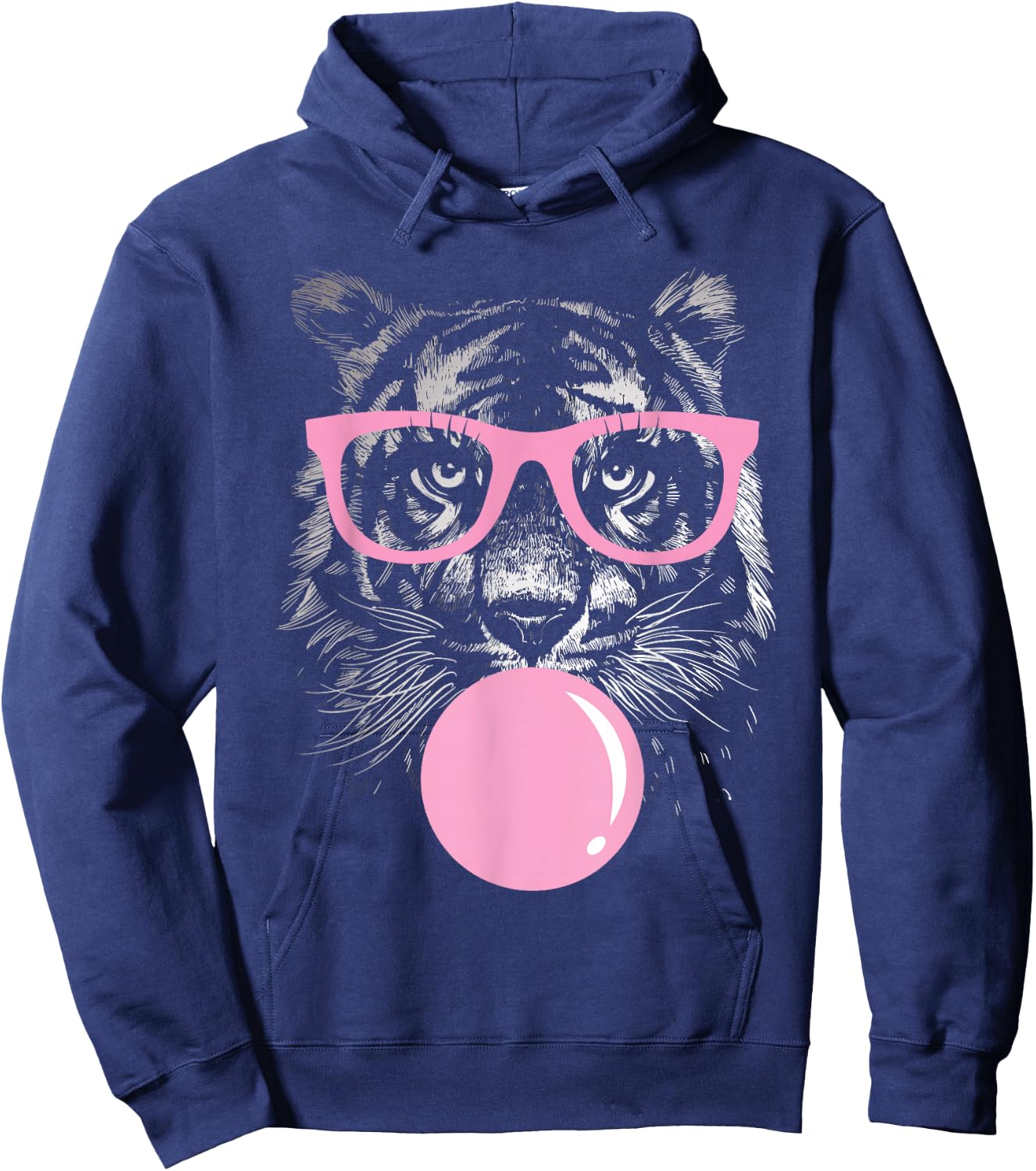 Tiger Women Tiger Face Wild Animal Cute Tiger Shirt Women Hoodie - Hoodie | Navy