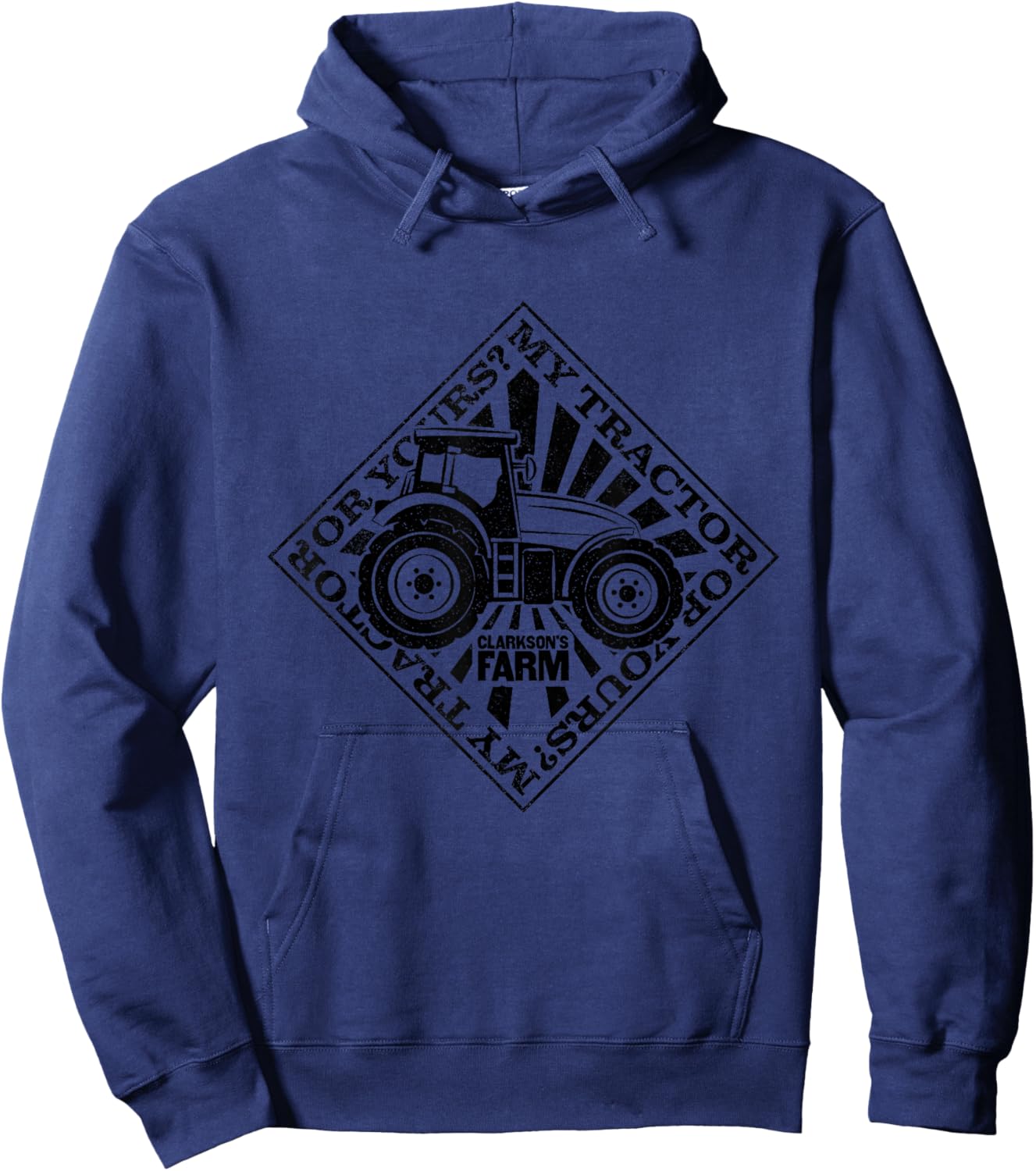 Clarkson's Farm - My Tractor or Yours - Black Logo Hoodie - Hoodie | Navy