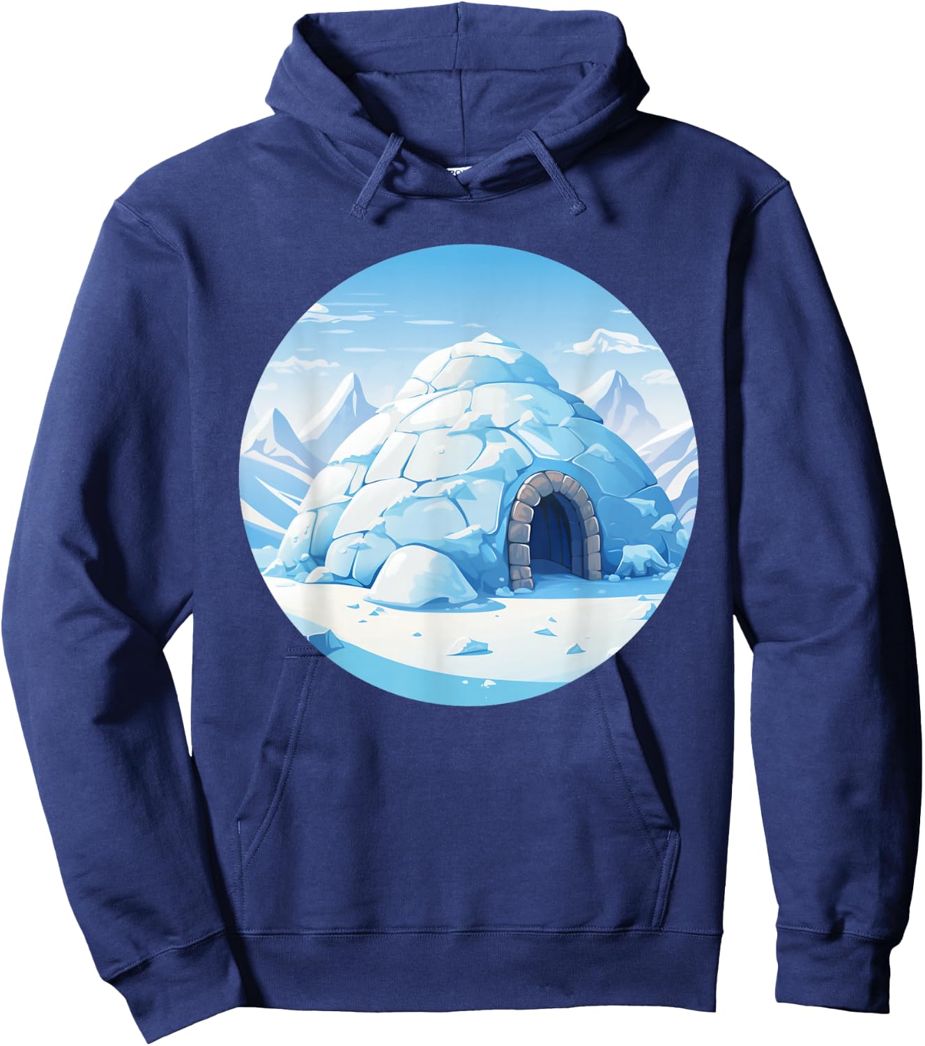 Funny snow Igloo Costume for Boys and Girls Hoodie - Hoodie | Navy