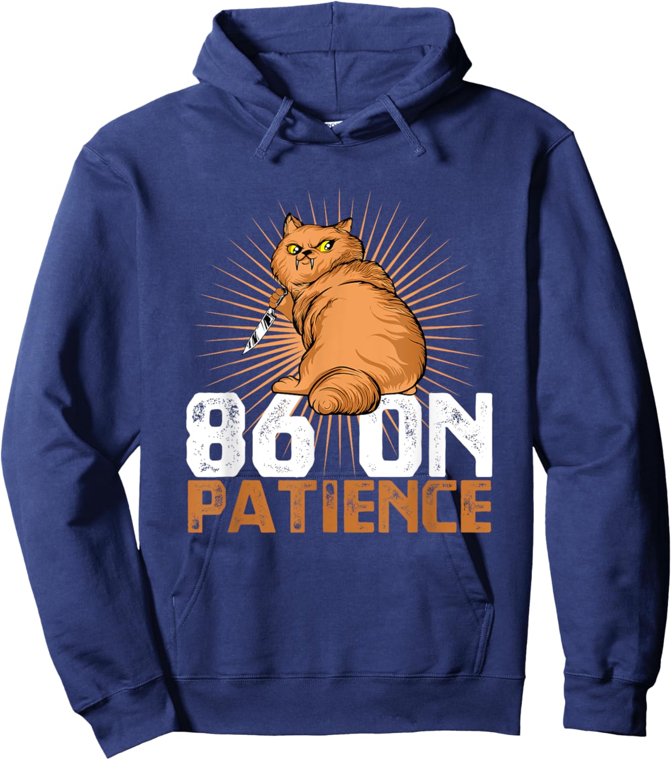 Funny Line Cook And Kitchen Staff A 86 On Patience Fry Cook Hoodie - Hoodie | Navy