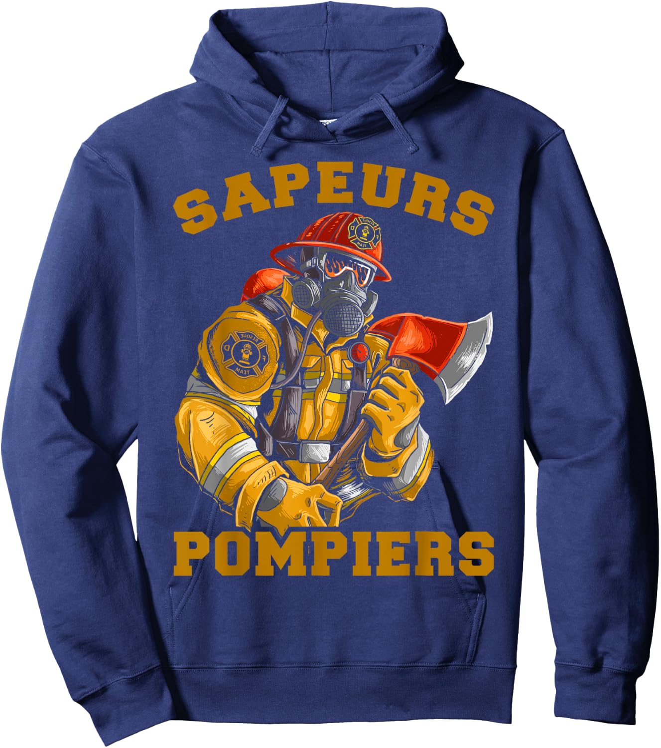 Fireman Sapeur Hero Save Life Extinguishing Fire Brigade Hoodie - Hoodie | Navy