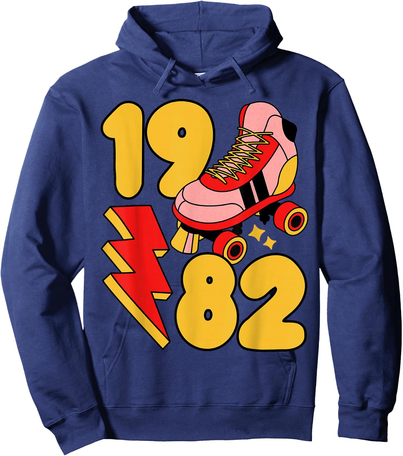 1982 Retro Roller Skate Vintage 80s Nostalgia Collector Hoodie - Hoodie | Navy