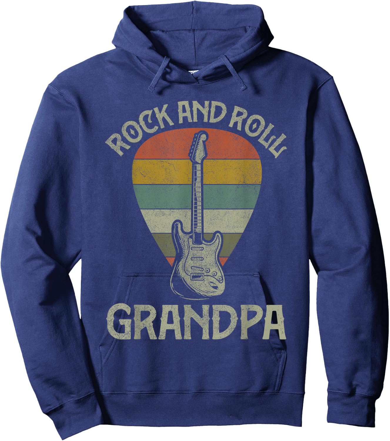 Guitarist Grandpa Fathers Day Shirts, Grandpa Guitar Player Hoodie - Hoodie | Navy