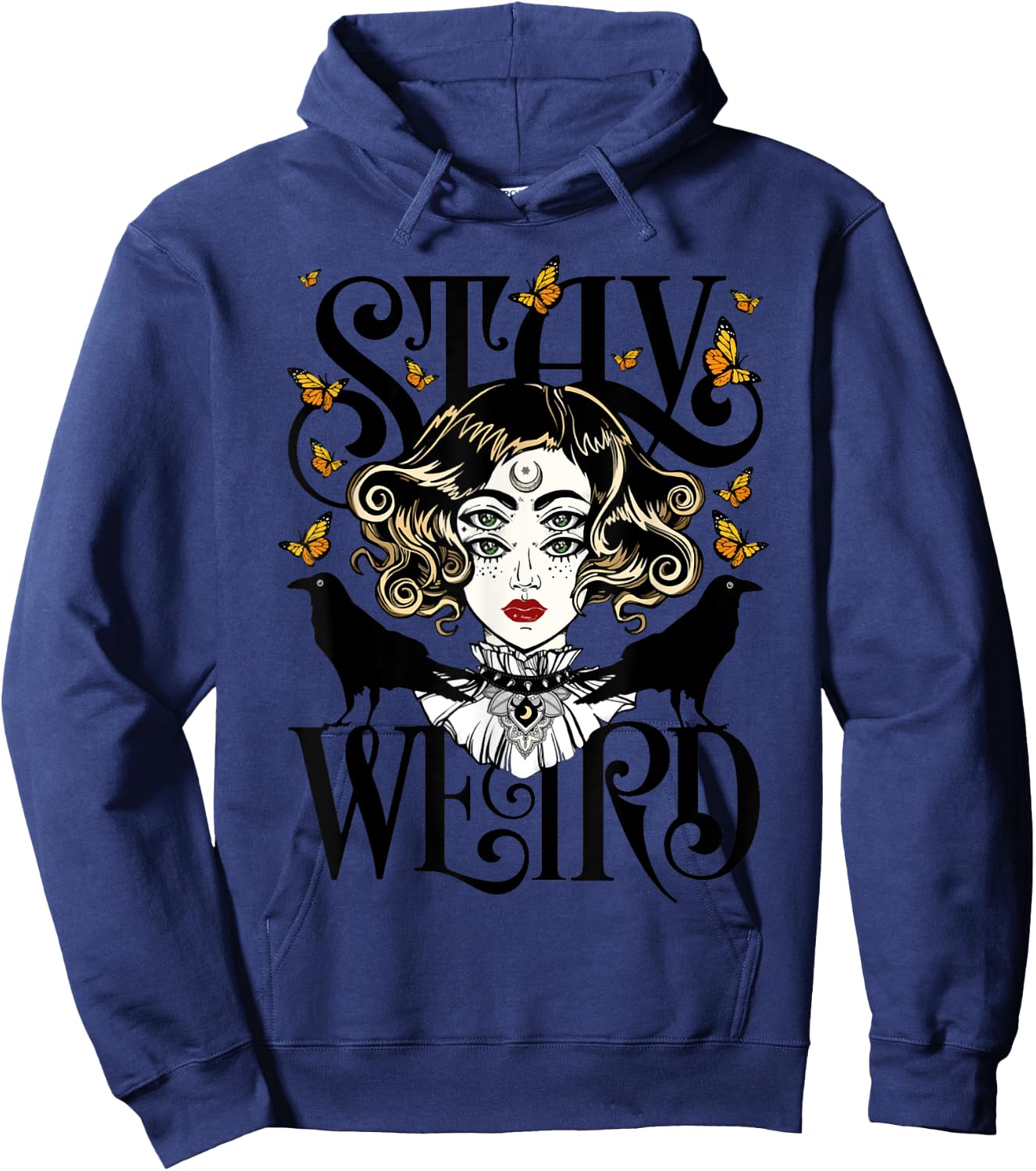 Stay Weird | Rose and The Ravens | Devil Girl Hoodie - Hoodie | Navy