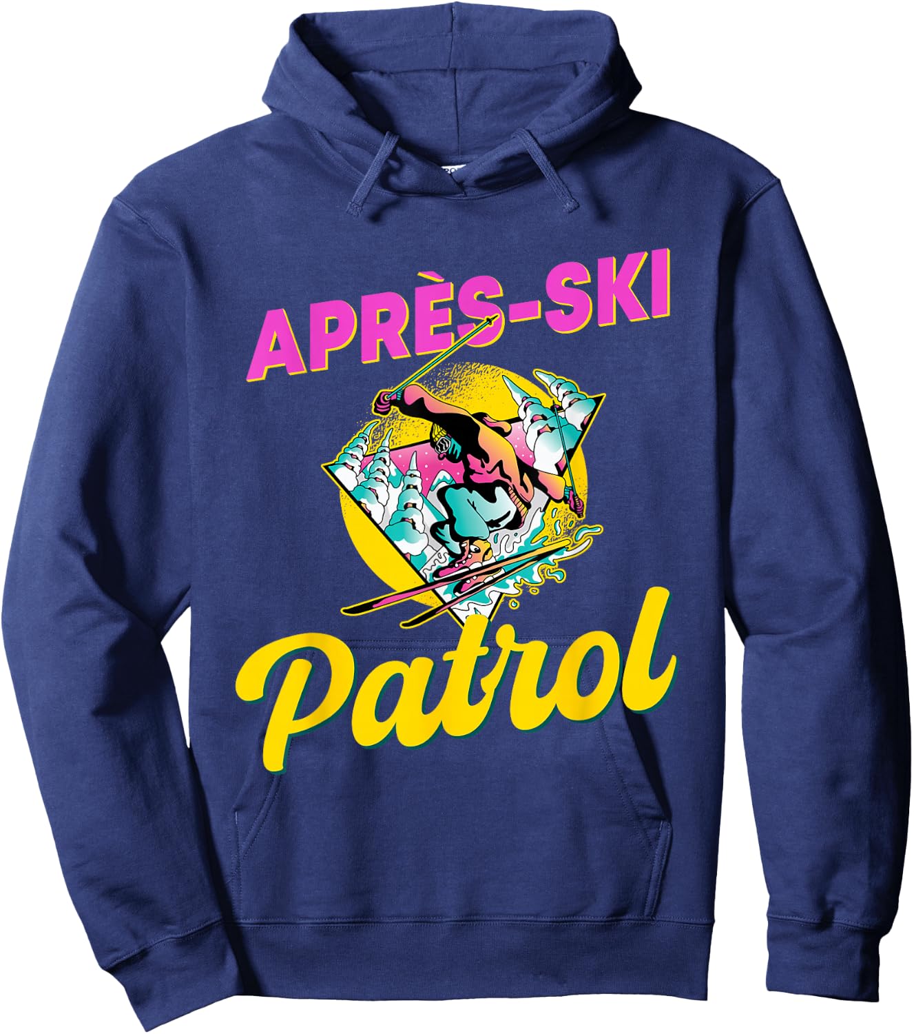 80s Retro Apres-Ski Patrol Wear 90s Skiing Hoodie - Hoodie | Navy