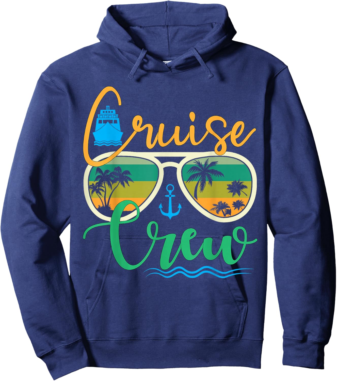 Cruise Crew 2025 Family Vacation Beach Matching Groupe Hoodie - Hoodie | Navy