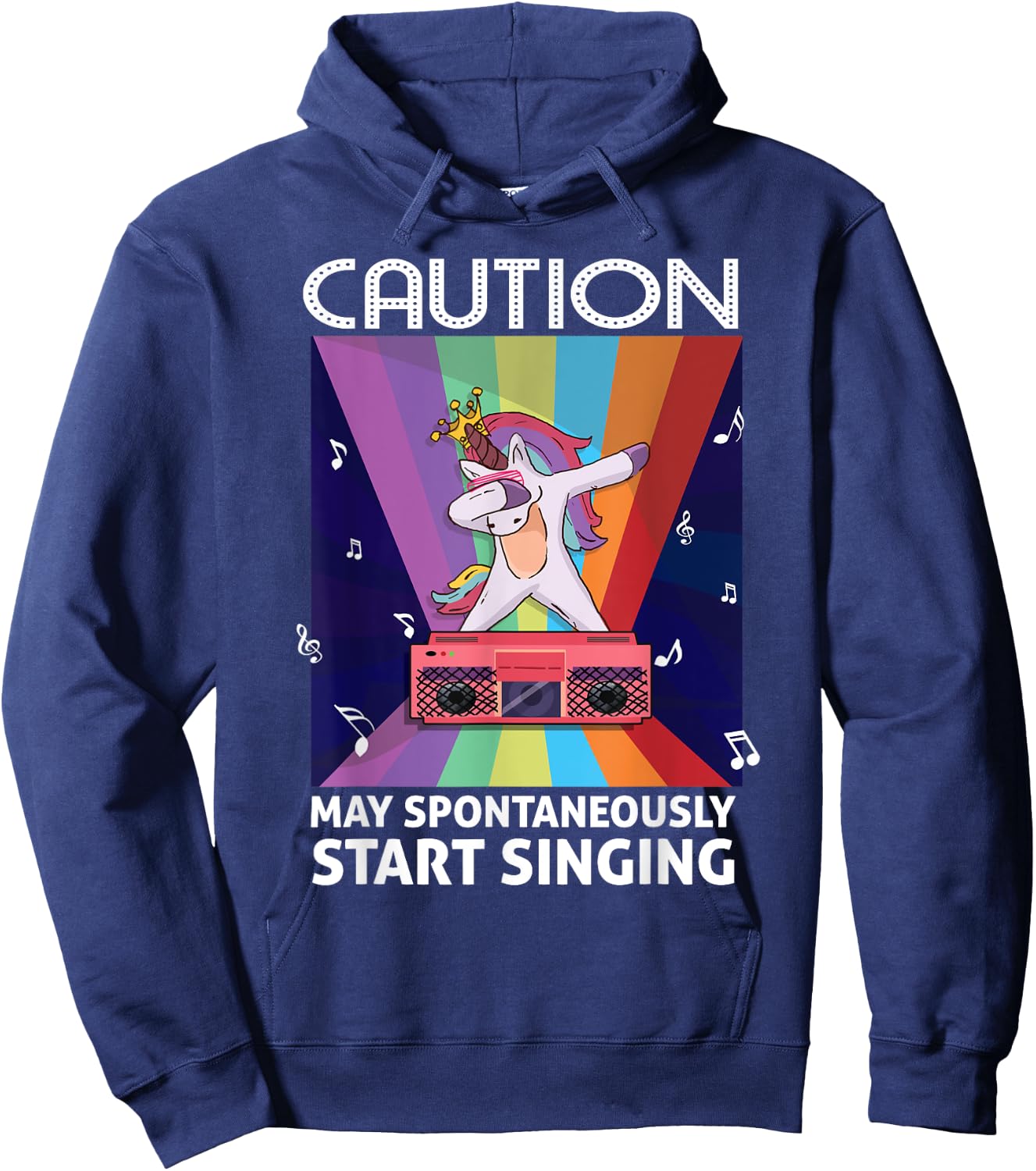 Singer Music Party Caution May Spontaneously start singing Hoodie - Hoodie | Navy