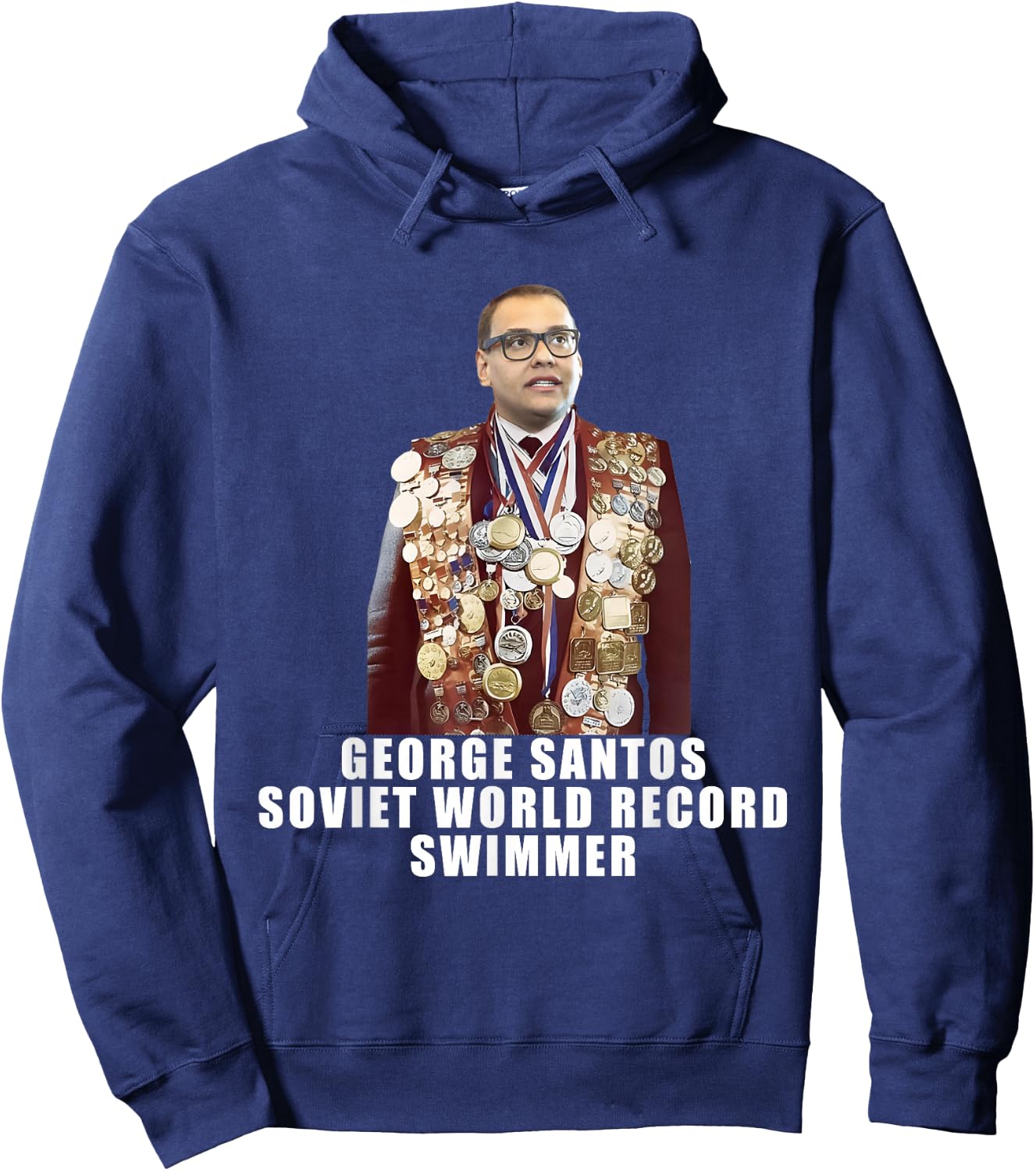 George Santos | World Record Swimmer Hoodie - Hoodie | Navy
