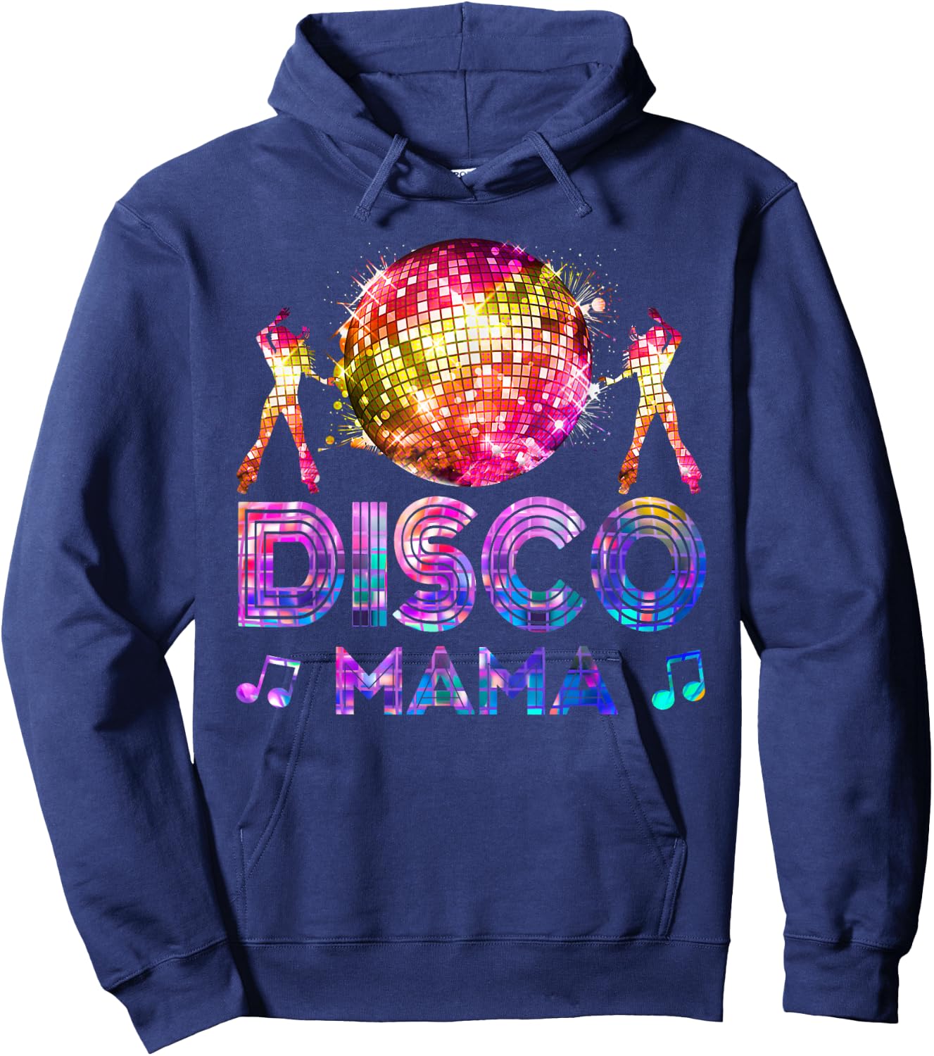 Disco Mama 70's Themed Disco Queen Vintage Seventies Costume Hoodie - Hoodie | Navy