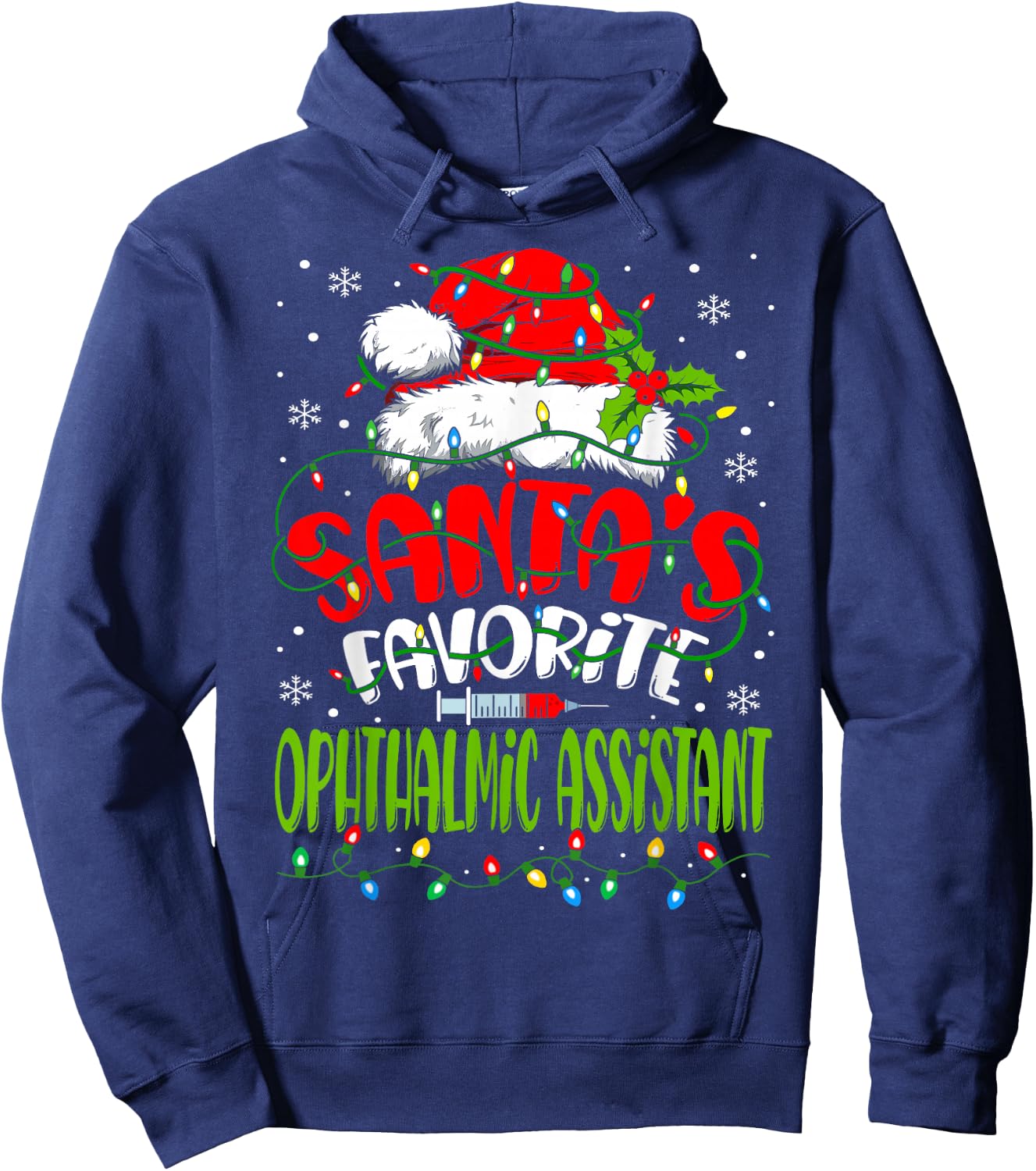 Santa Favorite Ophthalmic Assistant Christmas Ophthalmology Hoodie - Hoodie | Navy