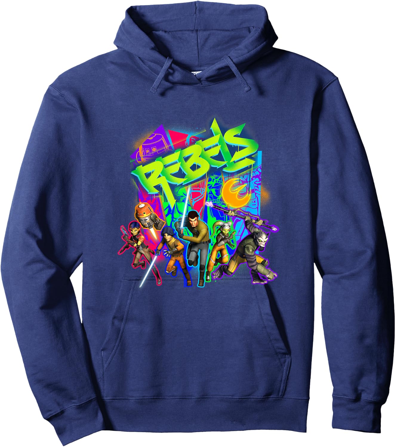 Star Wars Rebels Urban Graffiti Art Style Group Portrait Hoodie - Hoodie | Navy