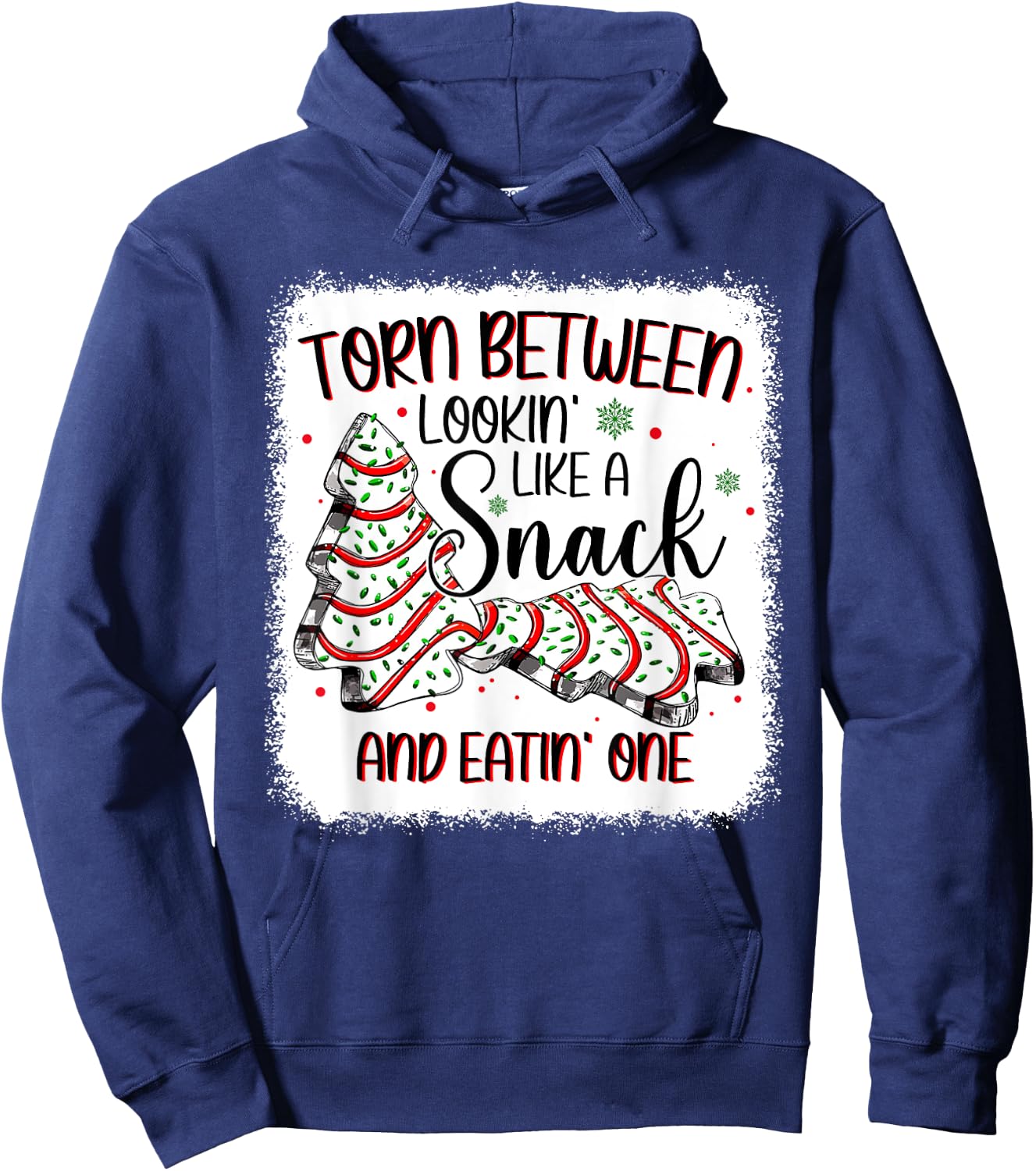 Torn Between Looking Like A Snack Or Eating One Christmas Hoodie - Hoodie | Navy