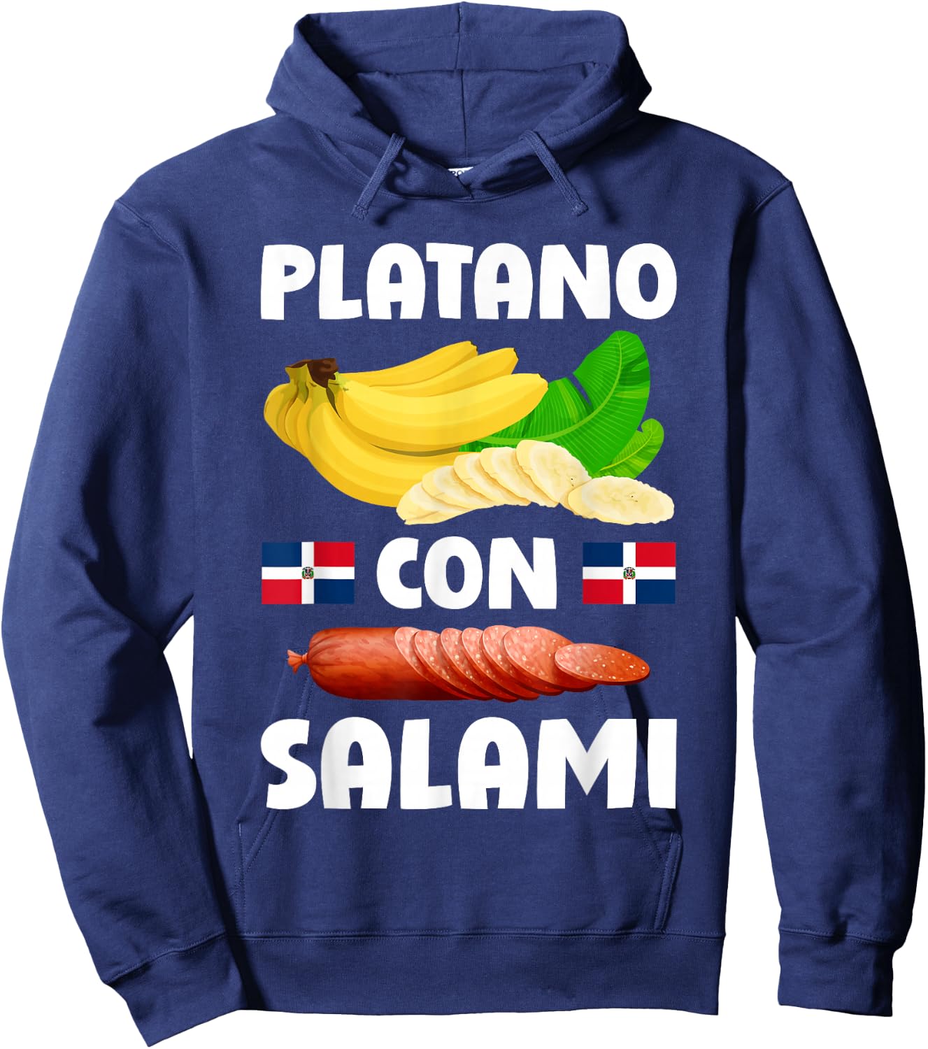 Dominicana Flag RD Dominican Republic Food Mangu Plantain Hoodie - Hoodie | Navy
