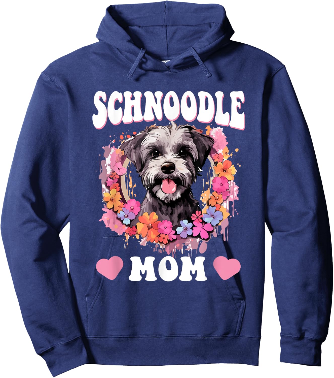Schnoodle Snoodle Dog Breed Pet Schnoodle Mom Men Women Girls Kids Hoodie - Hoodie | Navy