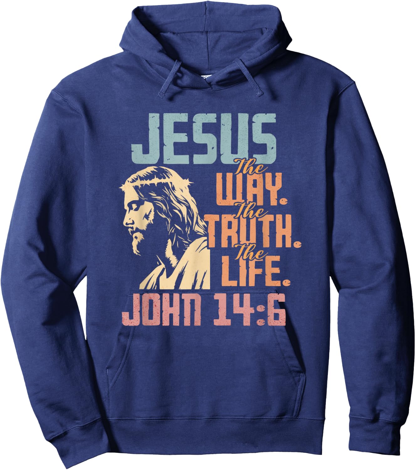 Jesus Men Women Kids Fun Christian Bible Faith Jesus Hoodie - Hoodie | Navy