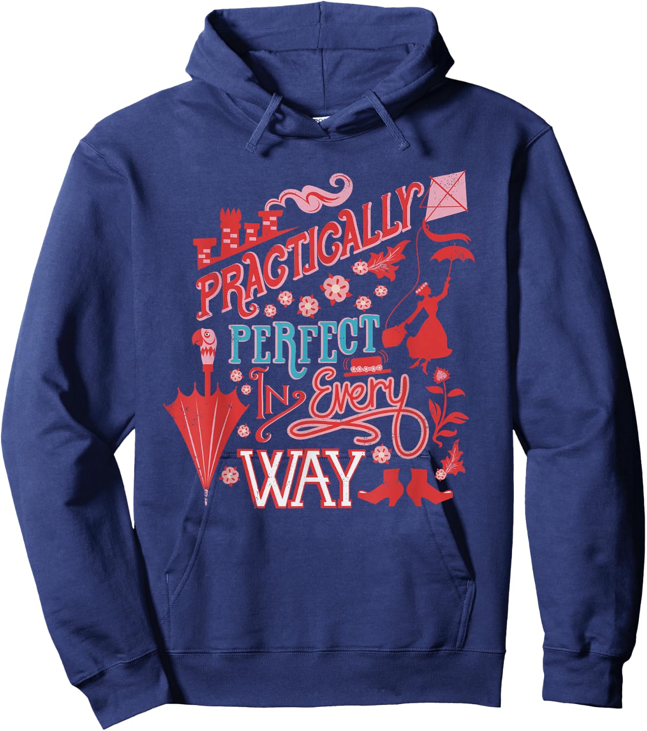 Disney Mary Poppins Practically Perfect In Every Way Hoodie - Hoodie | Navy