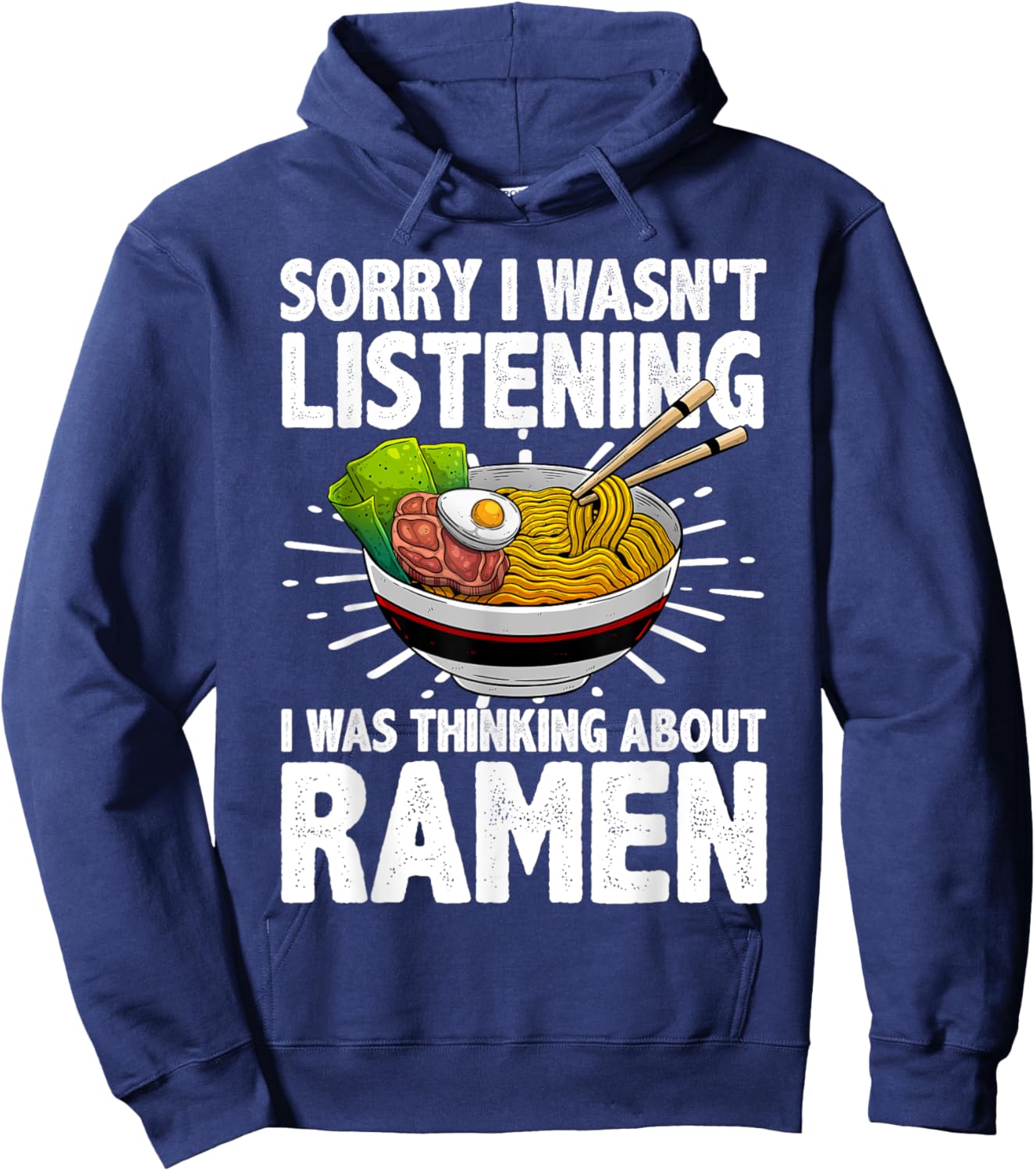 Funny Ramen Design Women Ramen Noodles Soup Lovers Hoodie - Hoodie | Navy