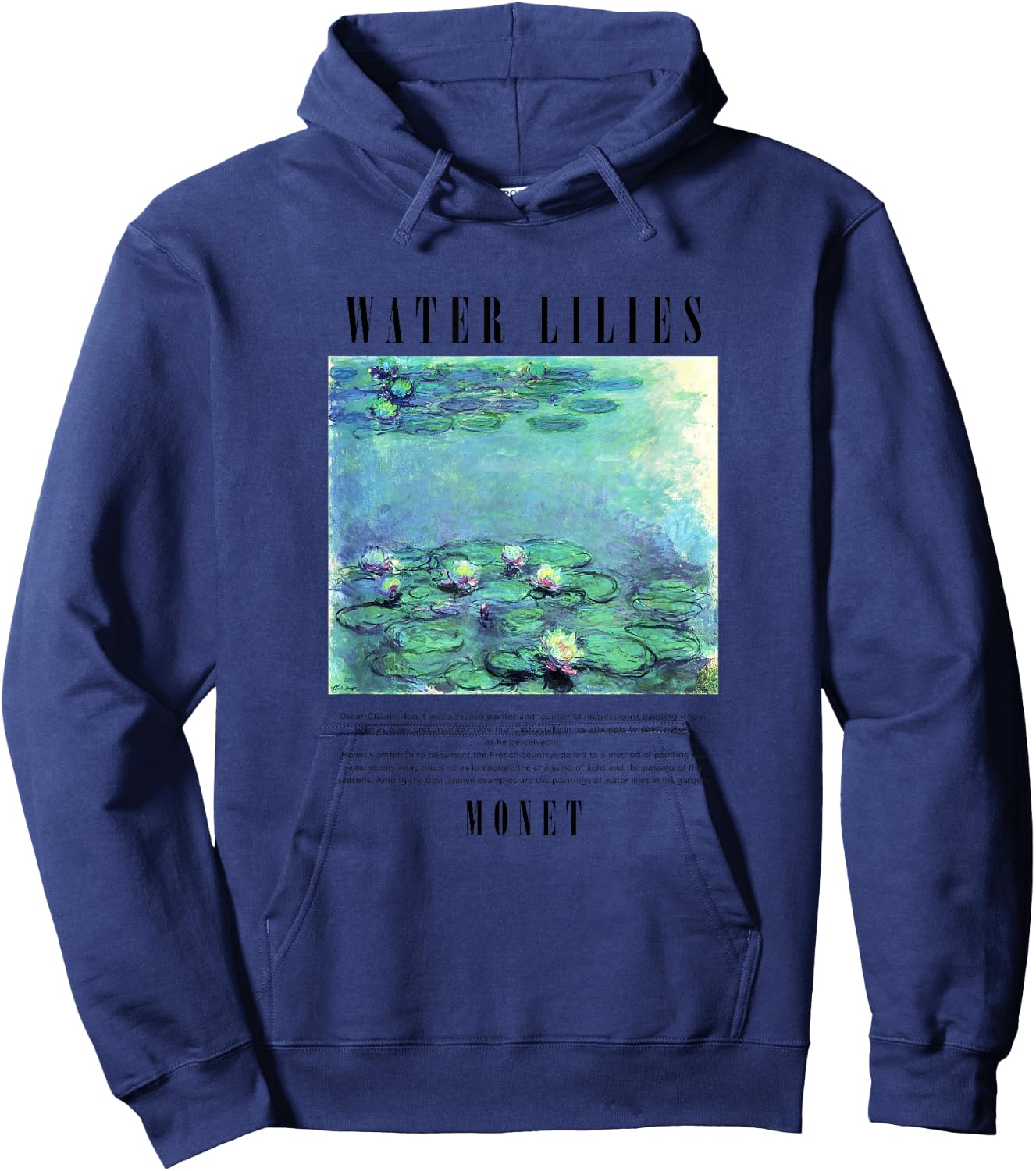 apoh Monet Water Lillies Hoodie - Hoodie | Navy
