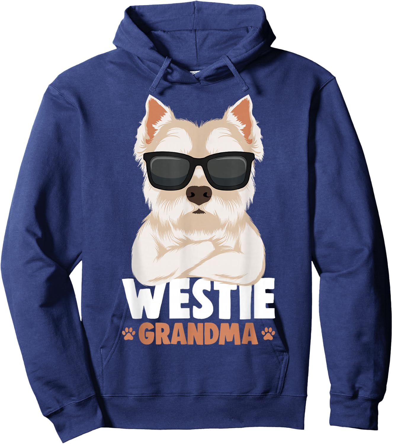 Westie Grandma West Highland White Terrier Dog Women Hoodie - Hoodie | Navy