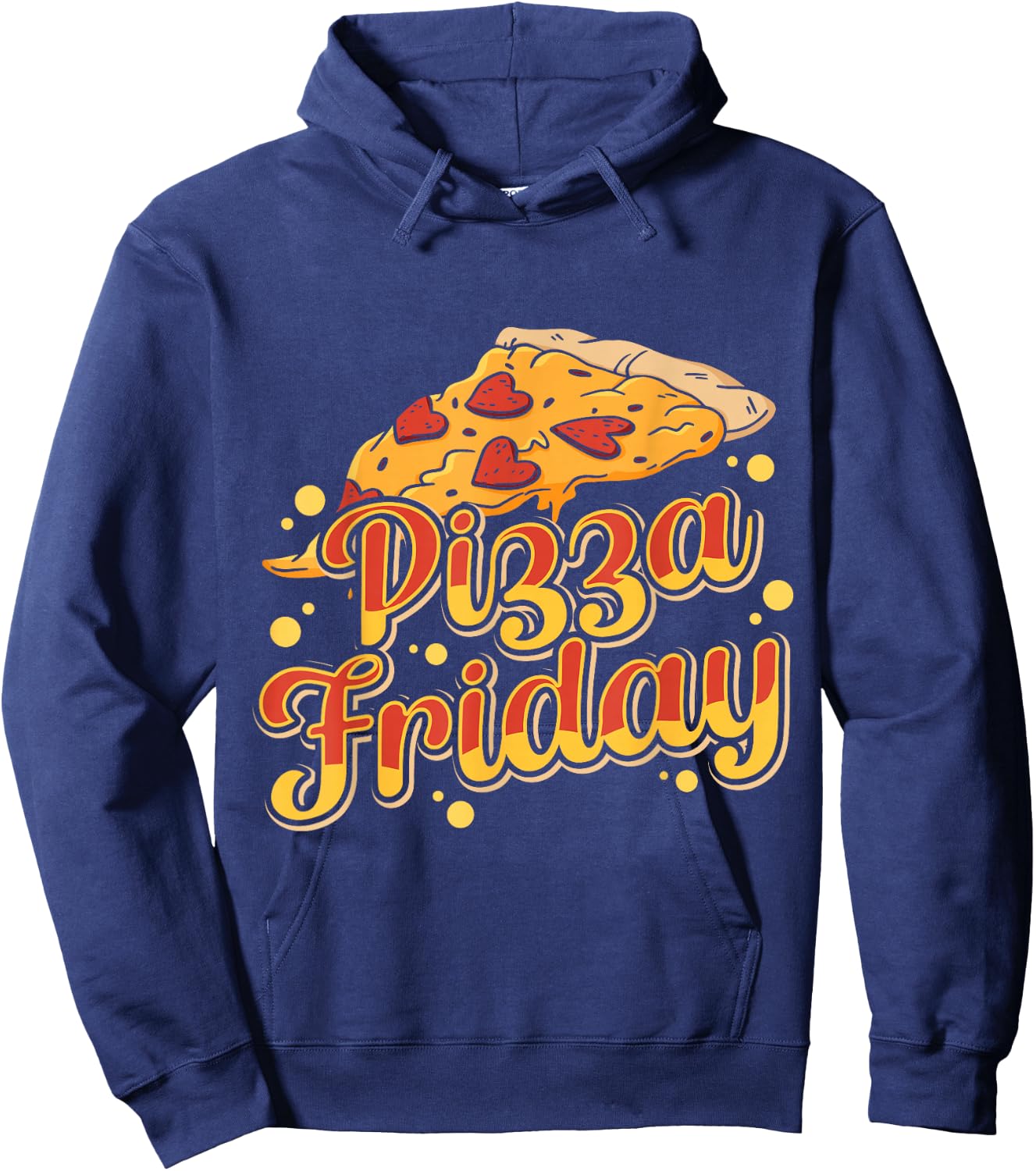 Pizza Friday Funny Food Hoodie - Hoodie | Navy