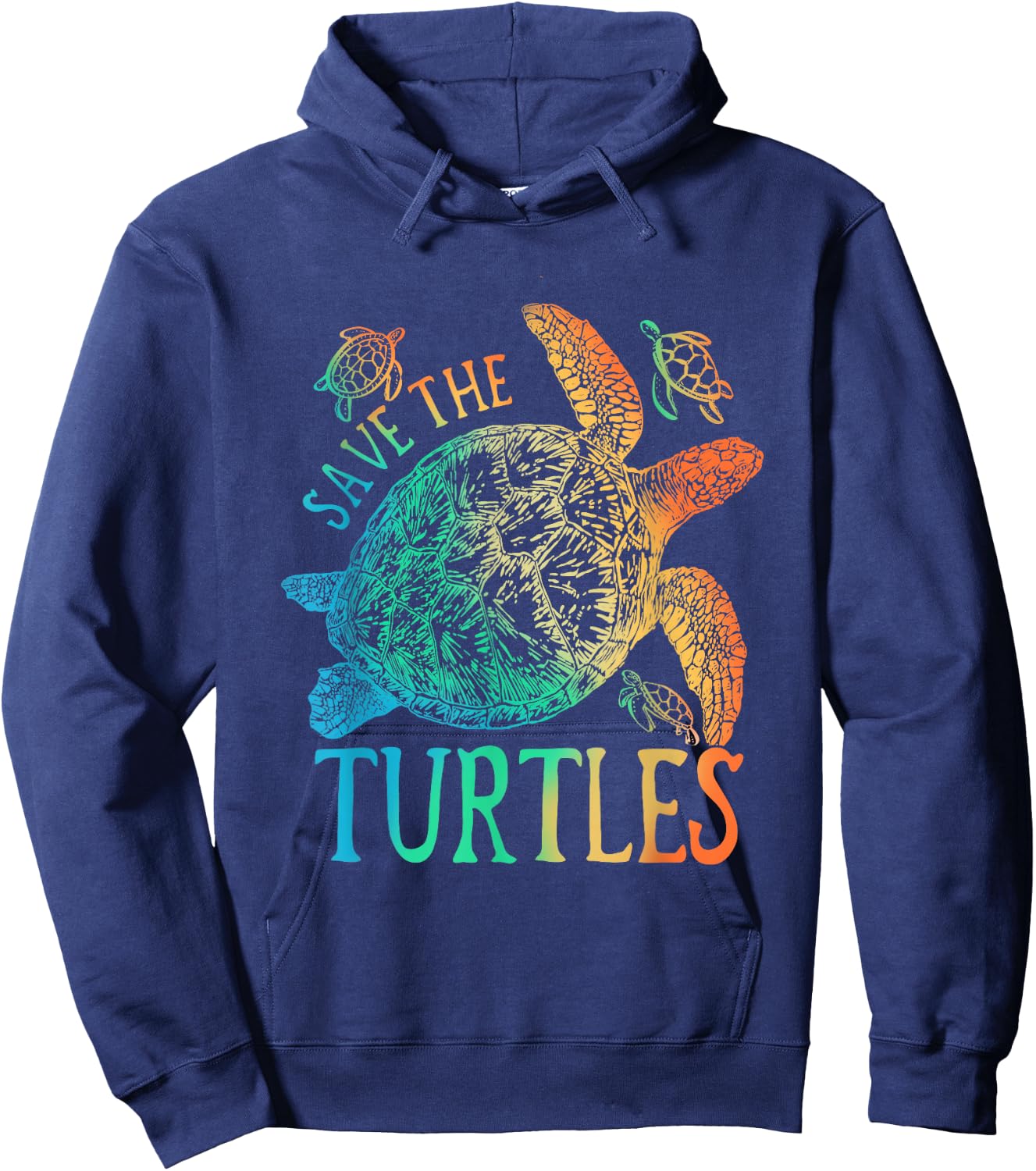 Tie Dye Sea Turtle, save the turtles, women & men and kids Hoodie - Hoodie | Navy