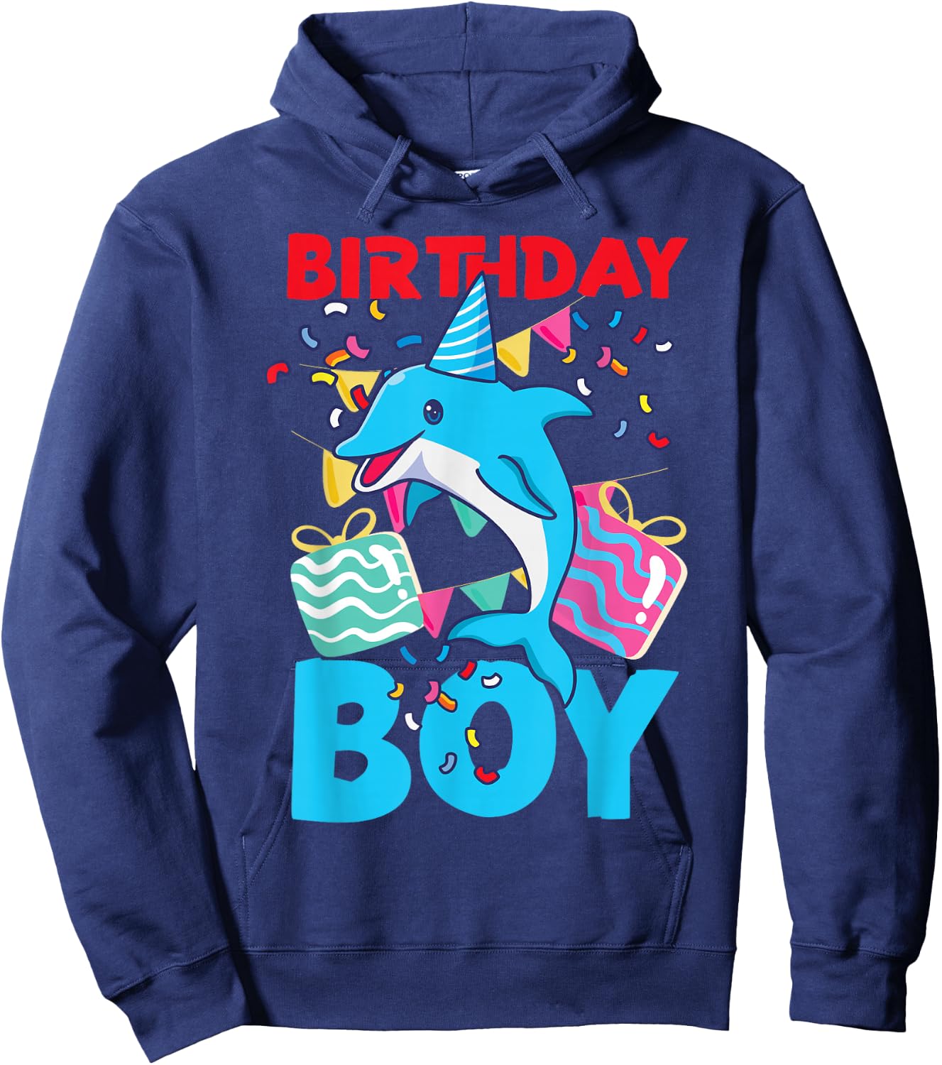 Dolphin Birthday Birthday Boy Hoodie - Hoodie | Navy