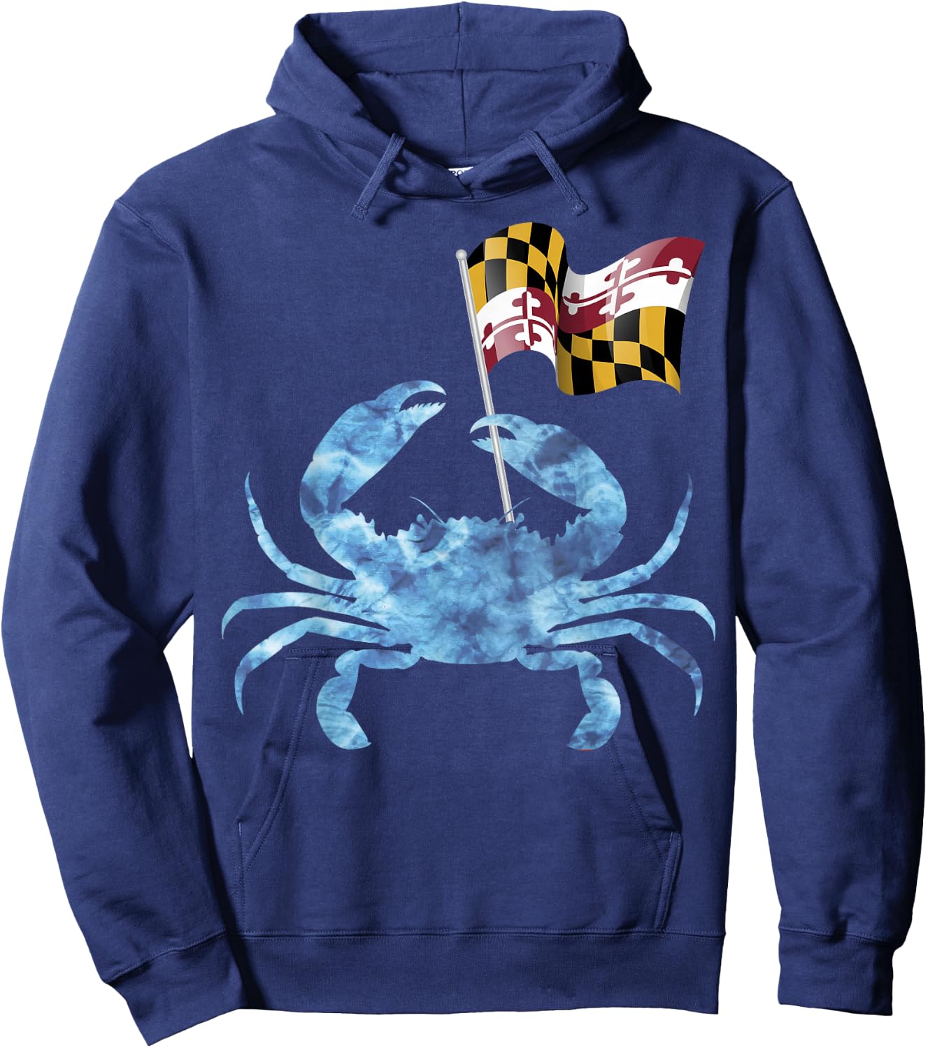 Maryland Blue Crab Flag of Maryland Family Vacation Camping Hoodie - Hoodie | Navy
