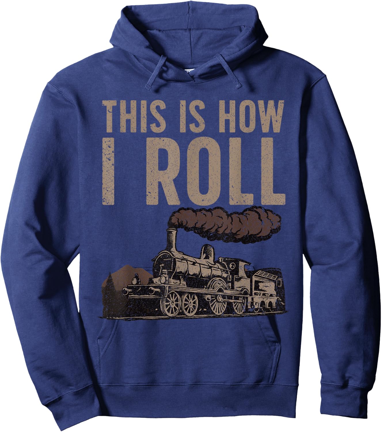 Cool Train Design Women Steam Locomotive Train Lover Hoodie - Hoodie | Navy