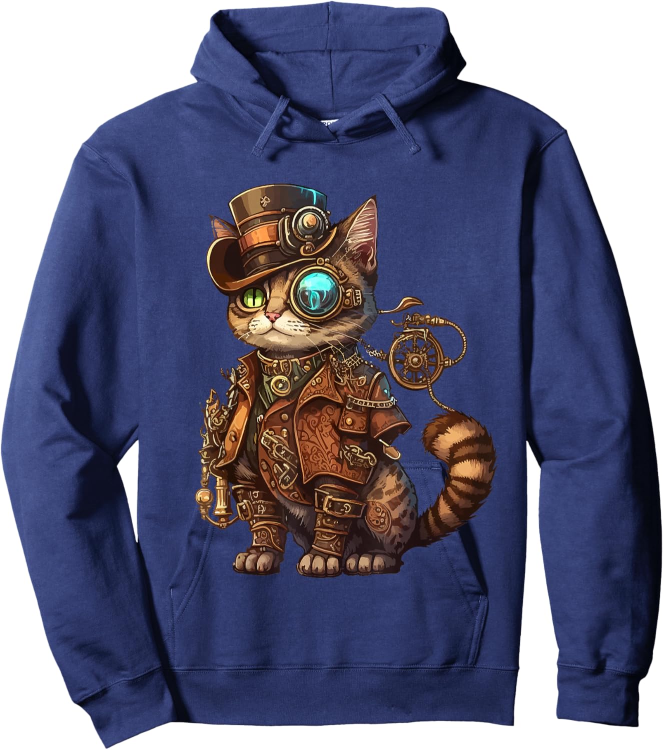 Steam Punk Cat Kitten Kitty Steampunk Hoodie - Hoodie | Navy
