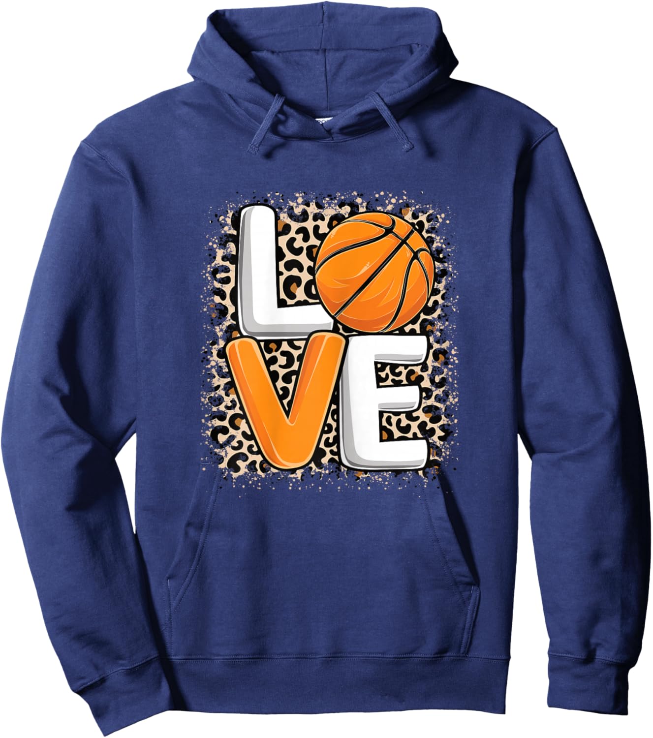 Love Basketball Cute Basketball Player Women Girls Hoodie - Hoodie | Navy