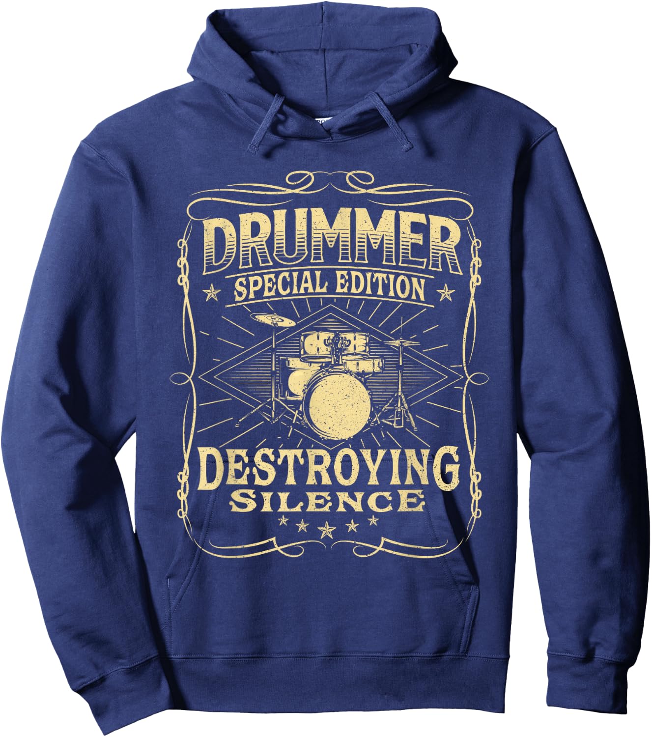 Drummer Special Edition Destroying Silence - Drumming Lover Hoodie - Hoodie | Navy