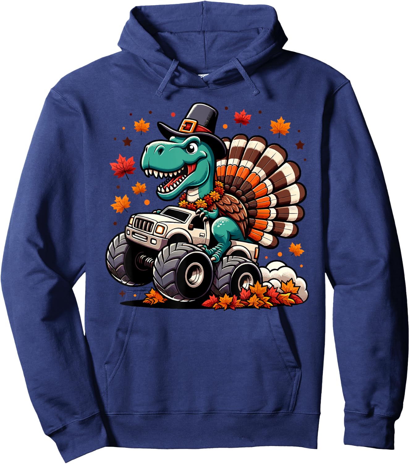 Boys Thanksgiving Shirt Kids Fall Shirts Toddler Boy 3t 4t 5 Hoodie - Hoodie | Navy