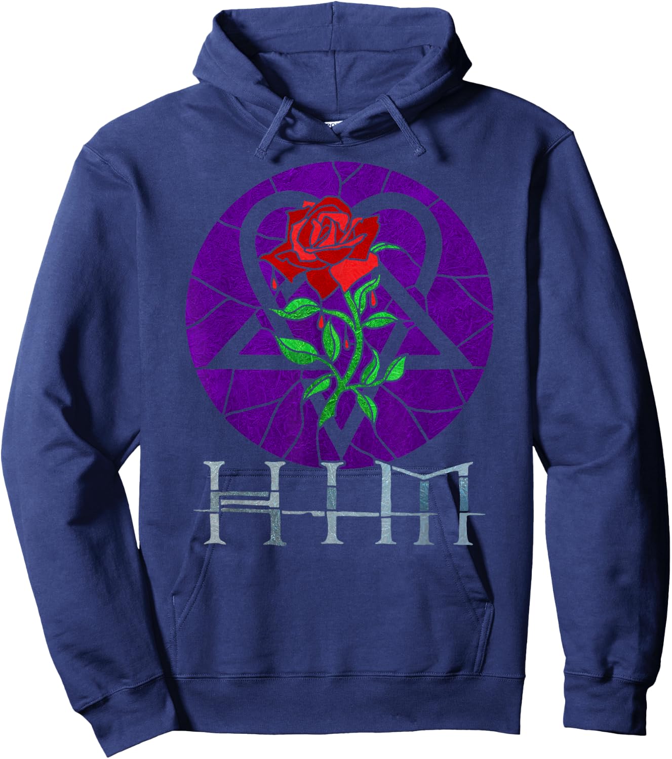 Ville Valo – HIM Stained Glass Hoodie - Hoodie | Navy