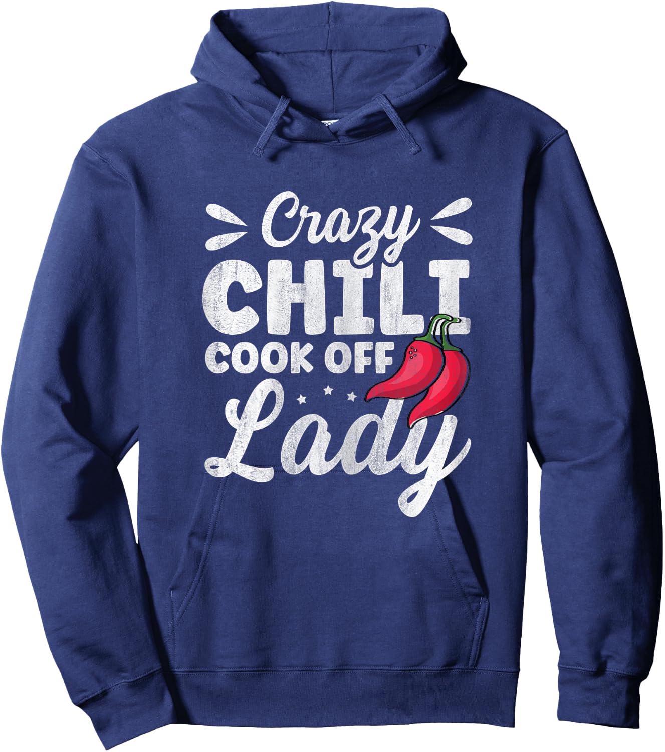 Crazy Chili Cook Off Lady Design for a Cook Off Chili Lady Hoodie - Hoodie | Navy