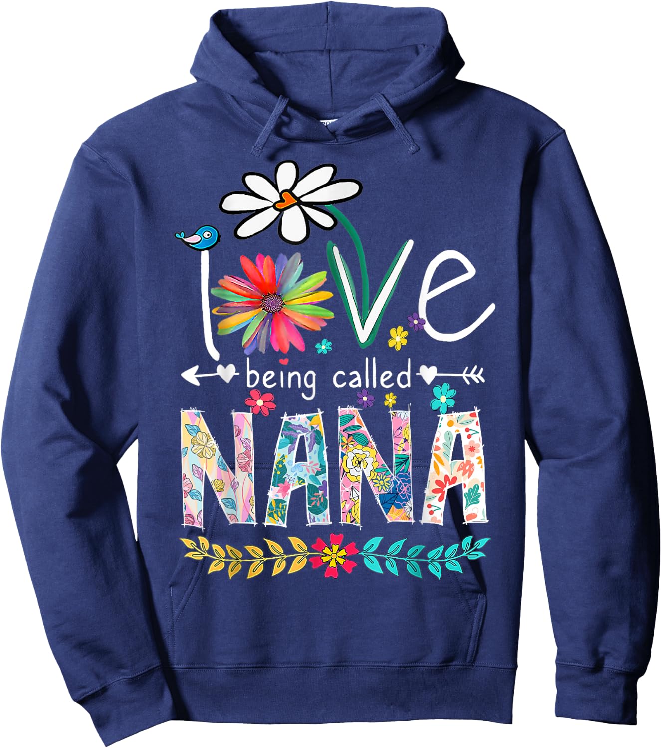 I Love Being Called Nana Sunflower Hoodie - Hoodie | Navy